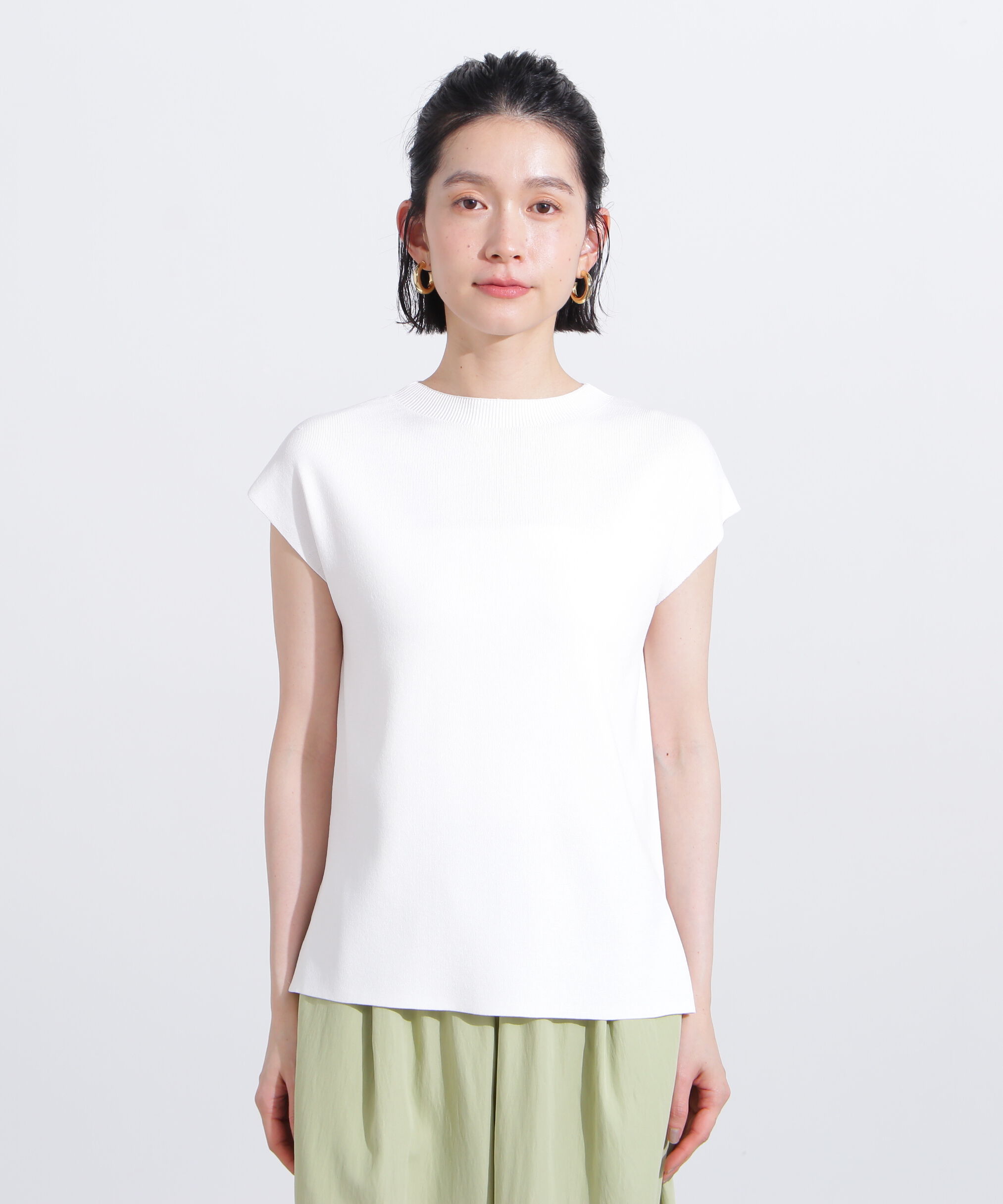  「総針モックネックフレンチニット」|ニット・セーター|