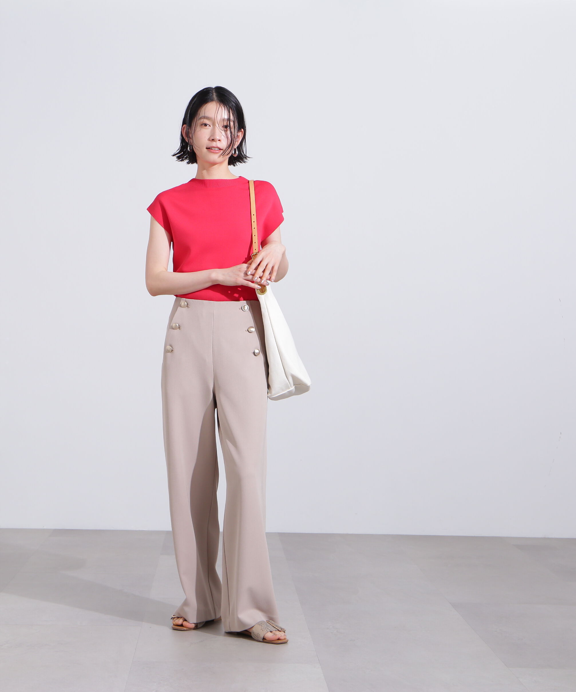  「総針モックネックフレンチニット」|ニット・セーター|