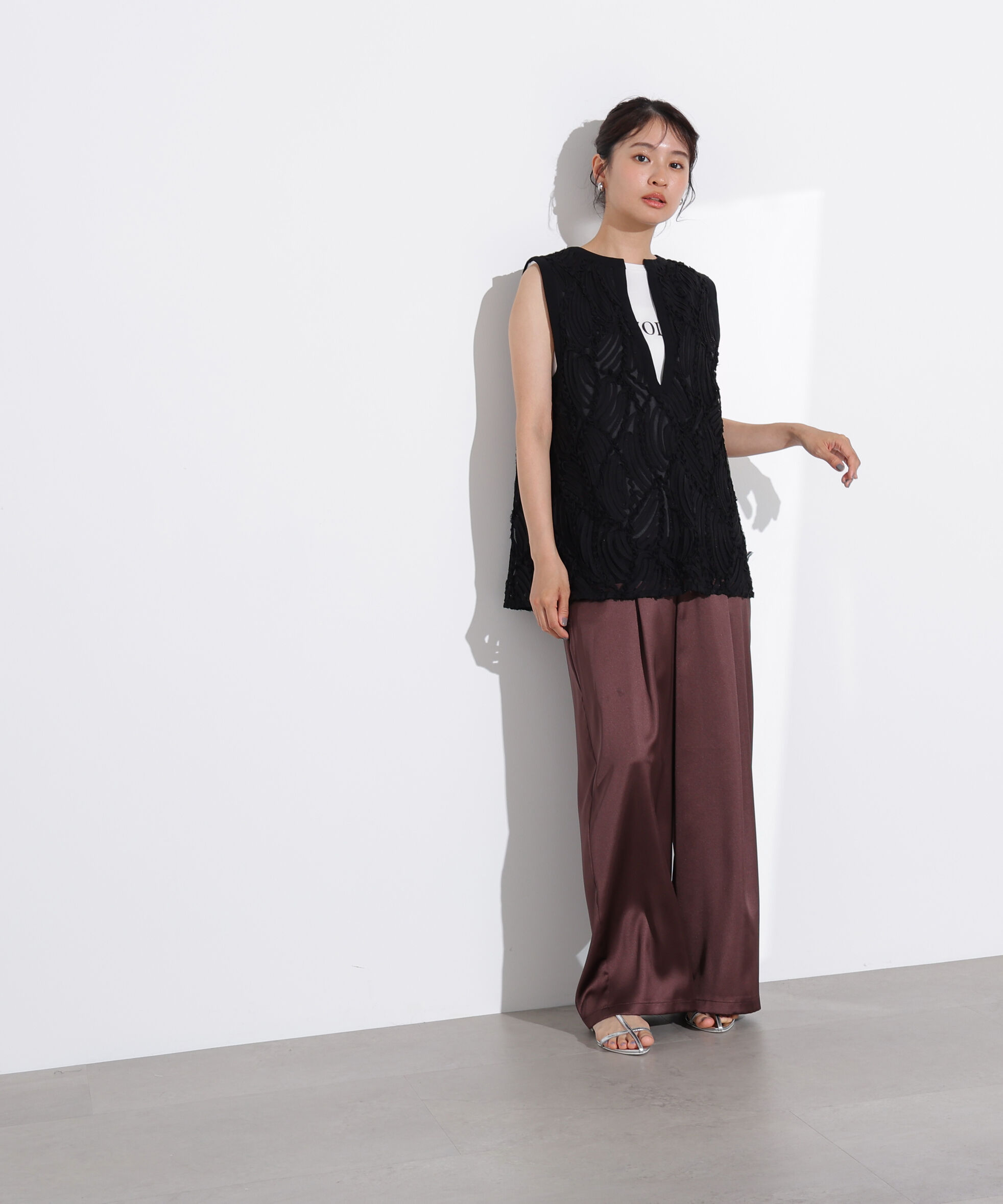  「レース刺繍ベスト」|シャツ・ブラウス|