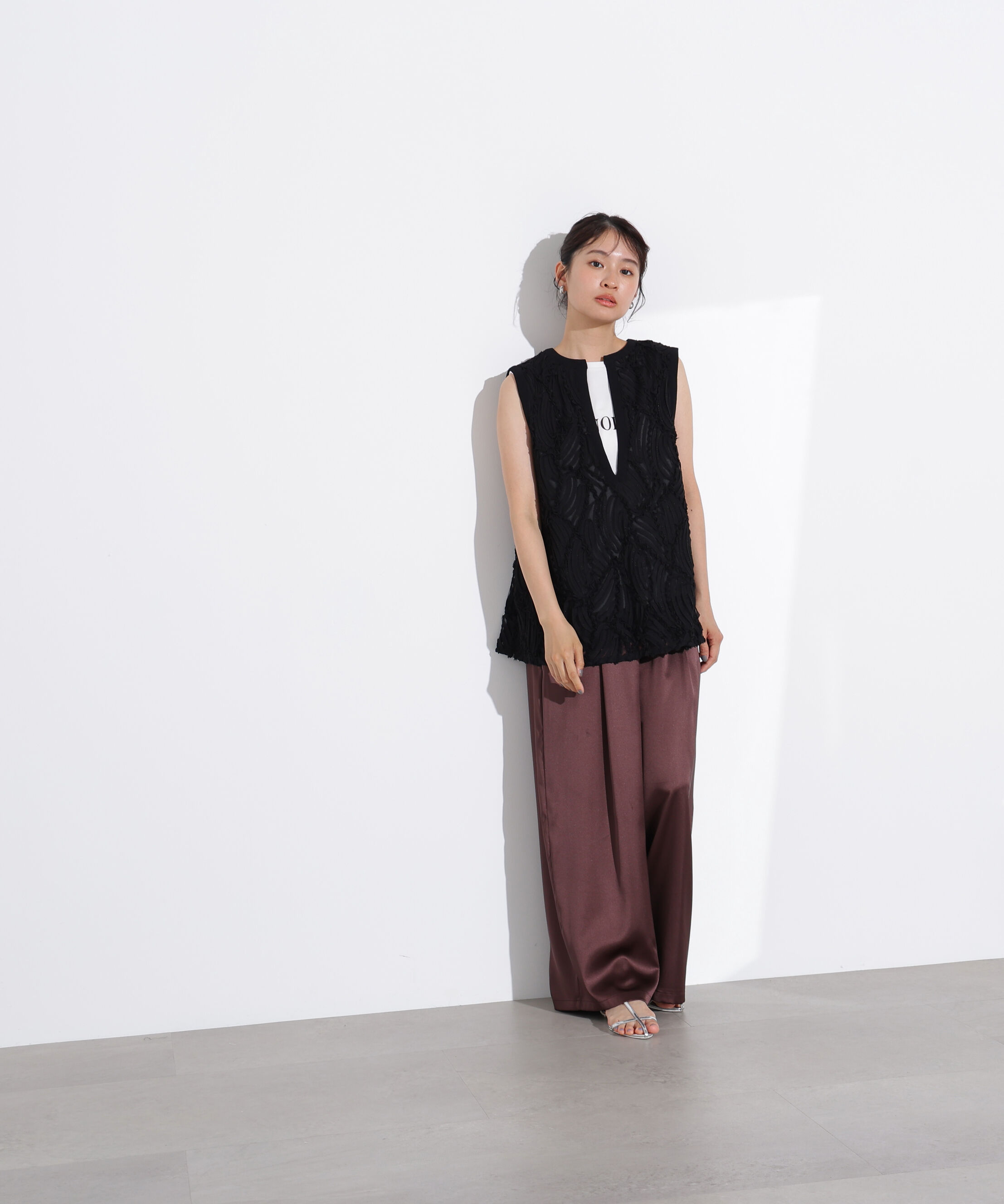  「レース刺繍ベスト」|シャツ・ブラウス|