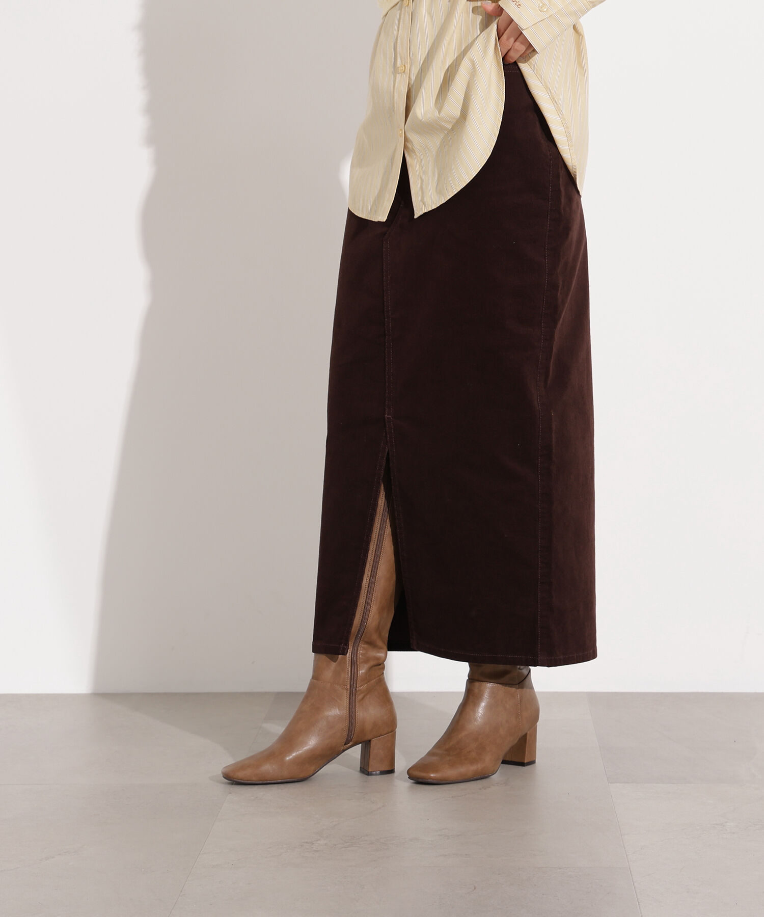  「コーデュロイスリットスカート」|スカート|