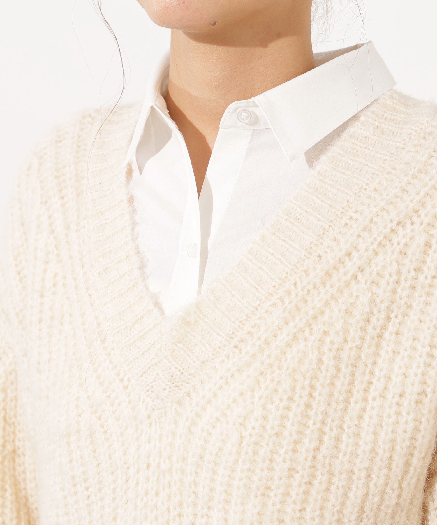  「Vネックオーバーニット」|ニット・セーター|