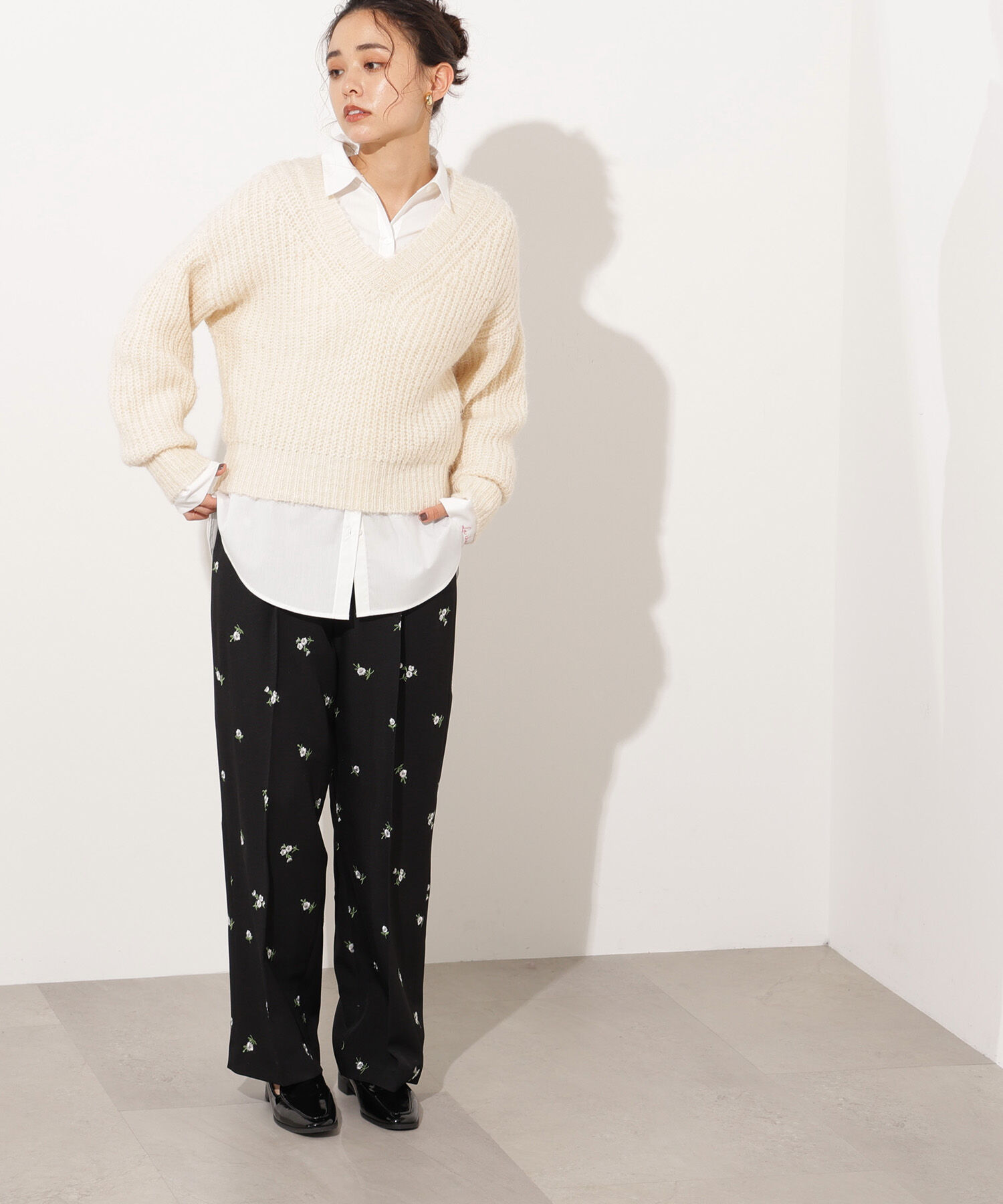  「Vネックオーバーニット」|ニット・セーター|