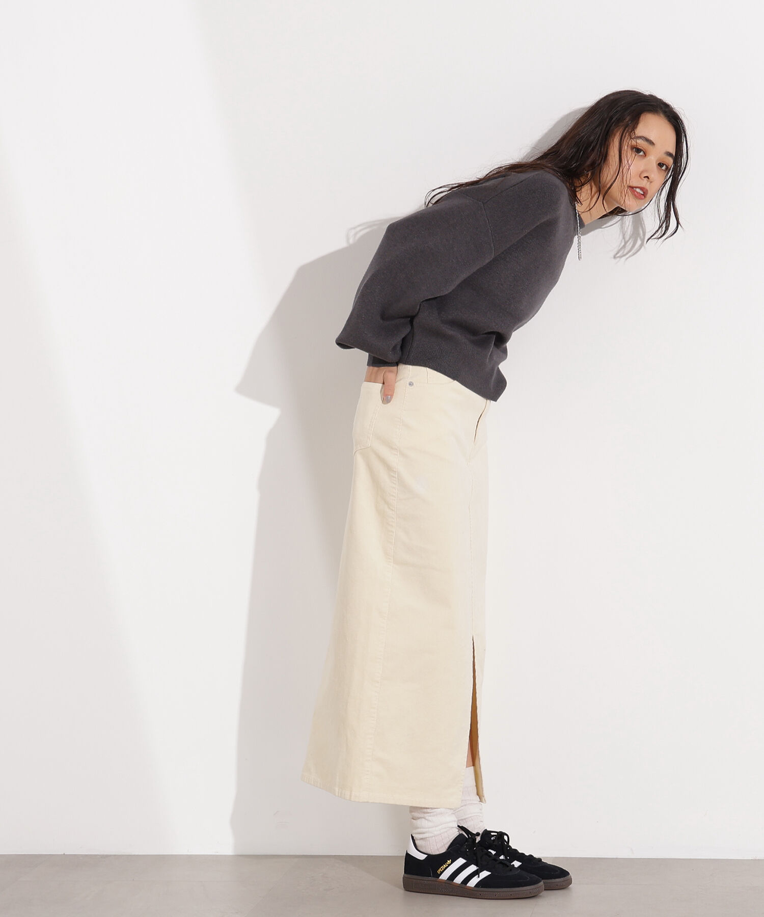  「スウェットライクニットプルオーバー」|ニット・セーター|