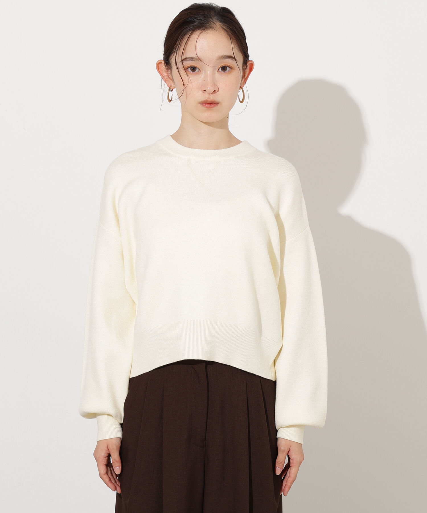  「スウェットライクニットプルオーバー」|ニット・セーター|