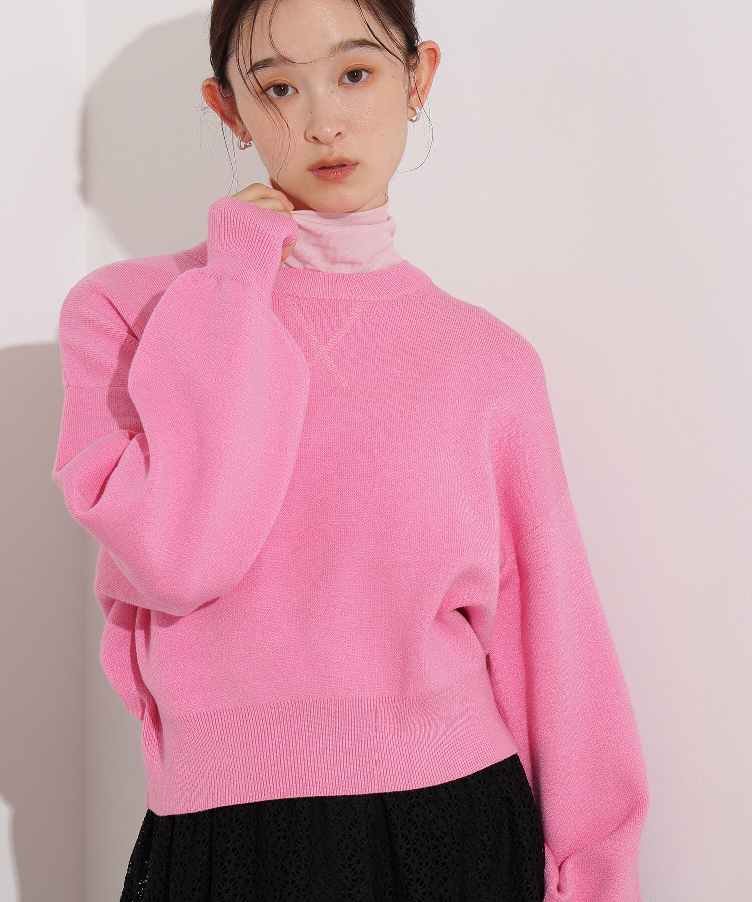  「スウェットライクニットプルオーバー」|ニット・セーター|