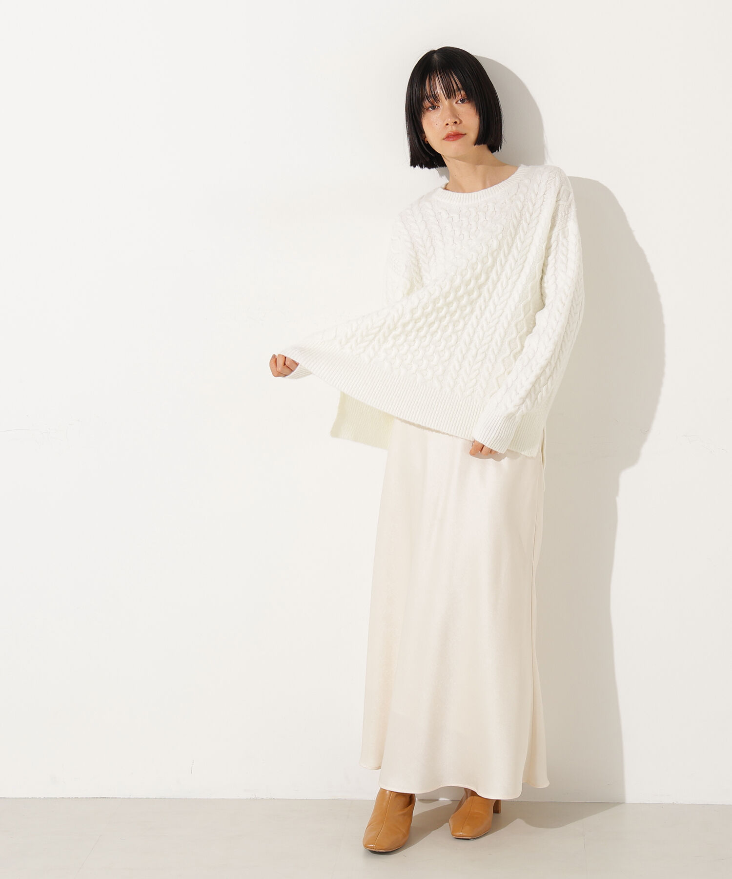  「ベーシックケーブルニット」|ニット・セーター|