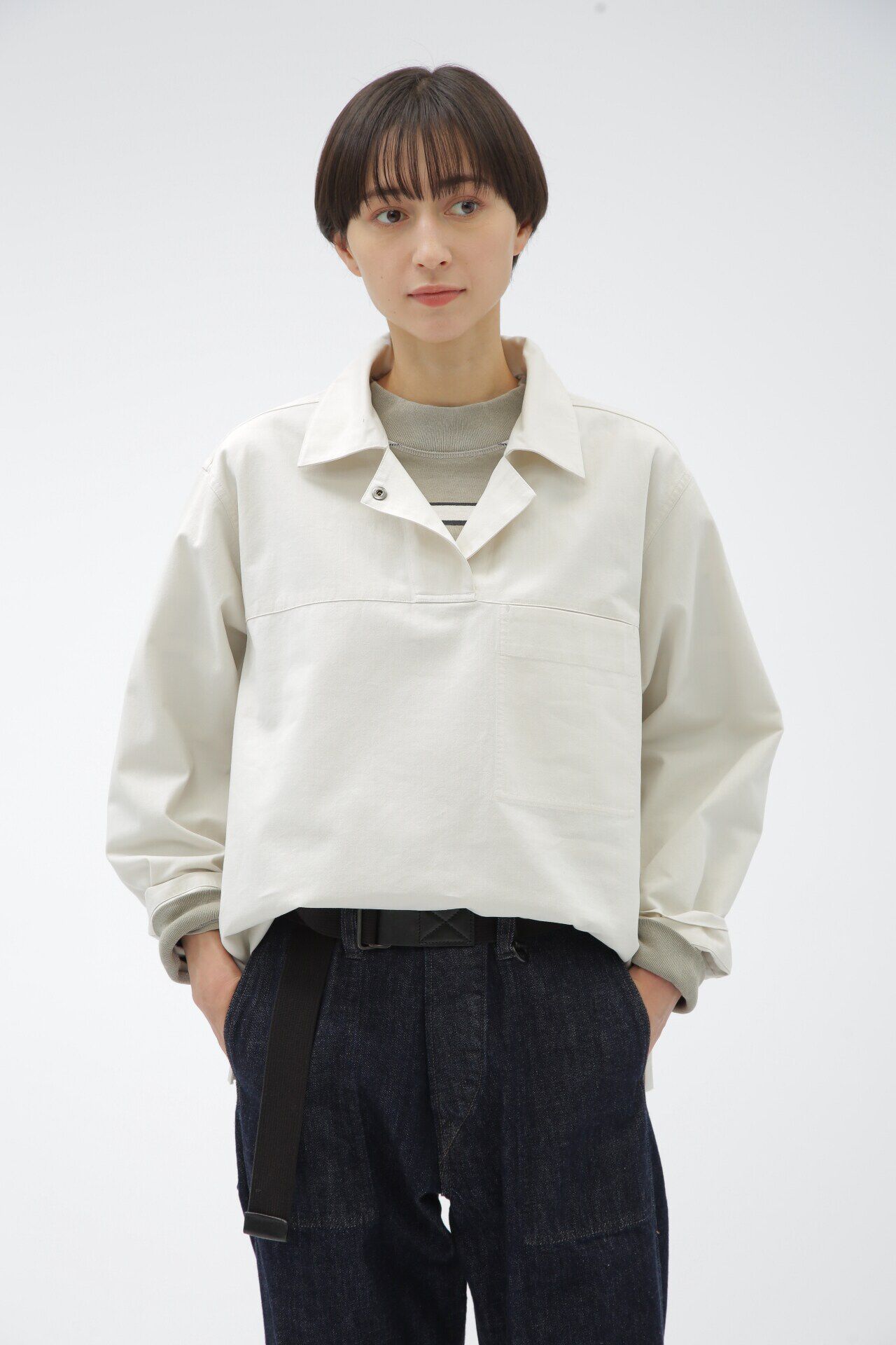 MHL.「COTTON TWILL SHIRTING」|シャツ・ブラウス|ECRU2