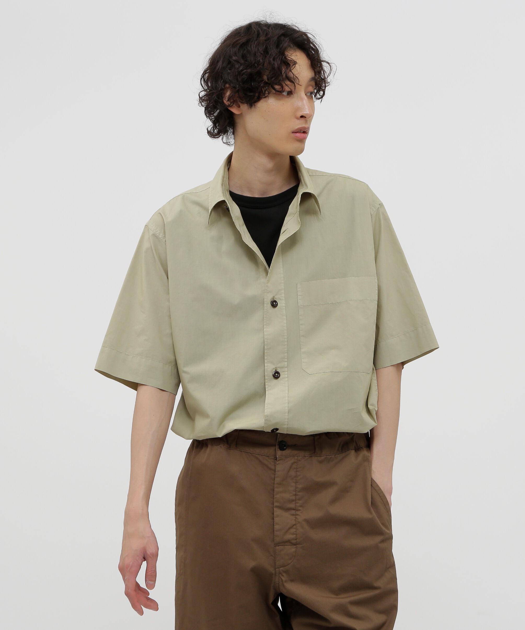 MHL.「COTTON RAMIE POPLIN」|シャツ・ブラウス|PALE GREEN1