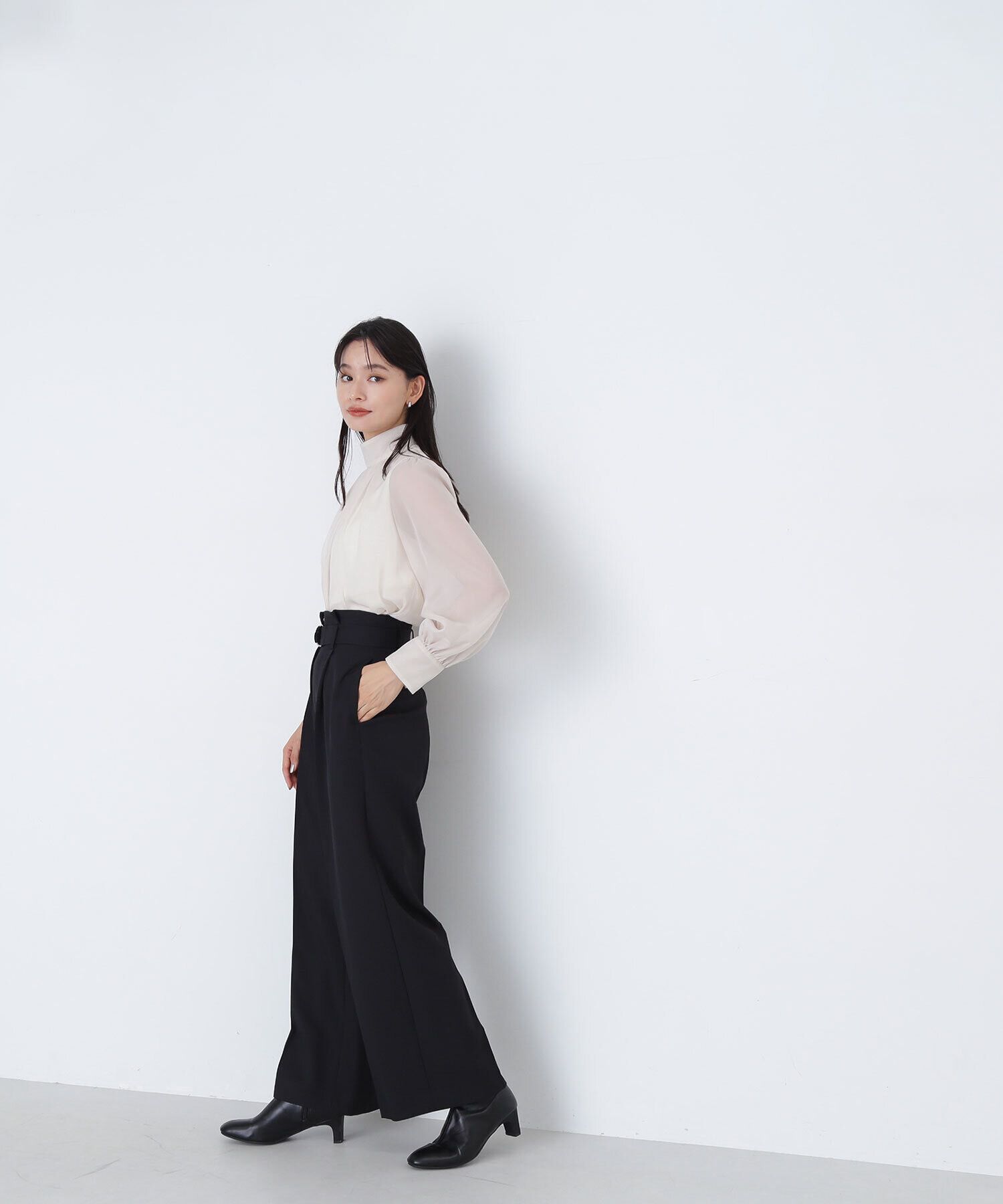  「＜クリアツイルセットアップシリーズ＞ベルテッドワイドパンツ」|その他|