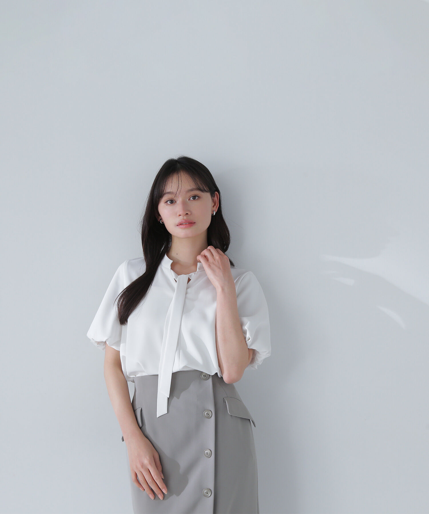  「バルーンスリーブボウタイブラウス」|シャツ・ブラウス|