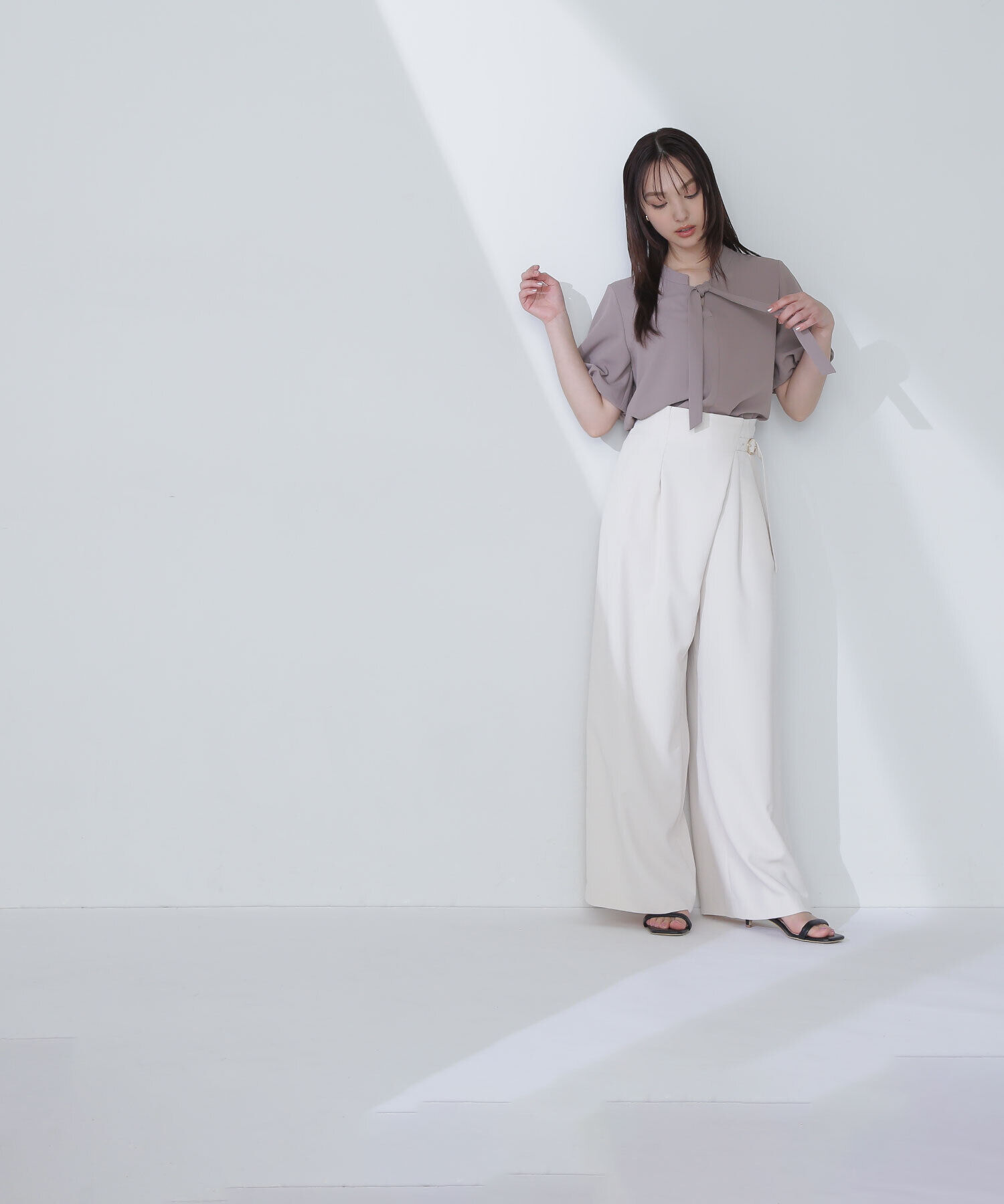  「バルーンスリーブボウタイブラウス」|シャツ・ブラウス|