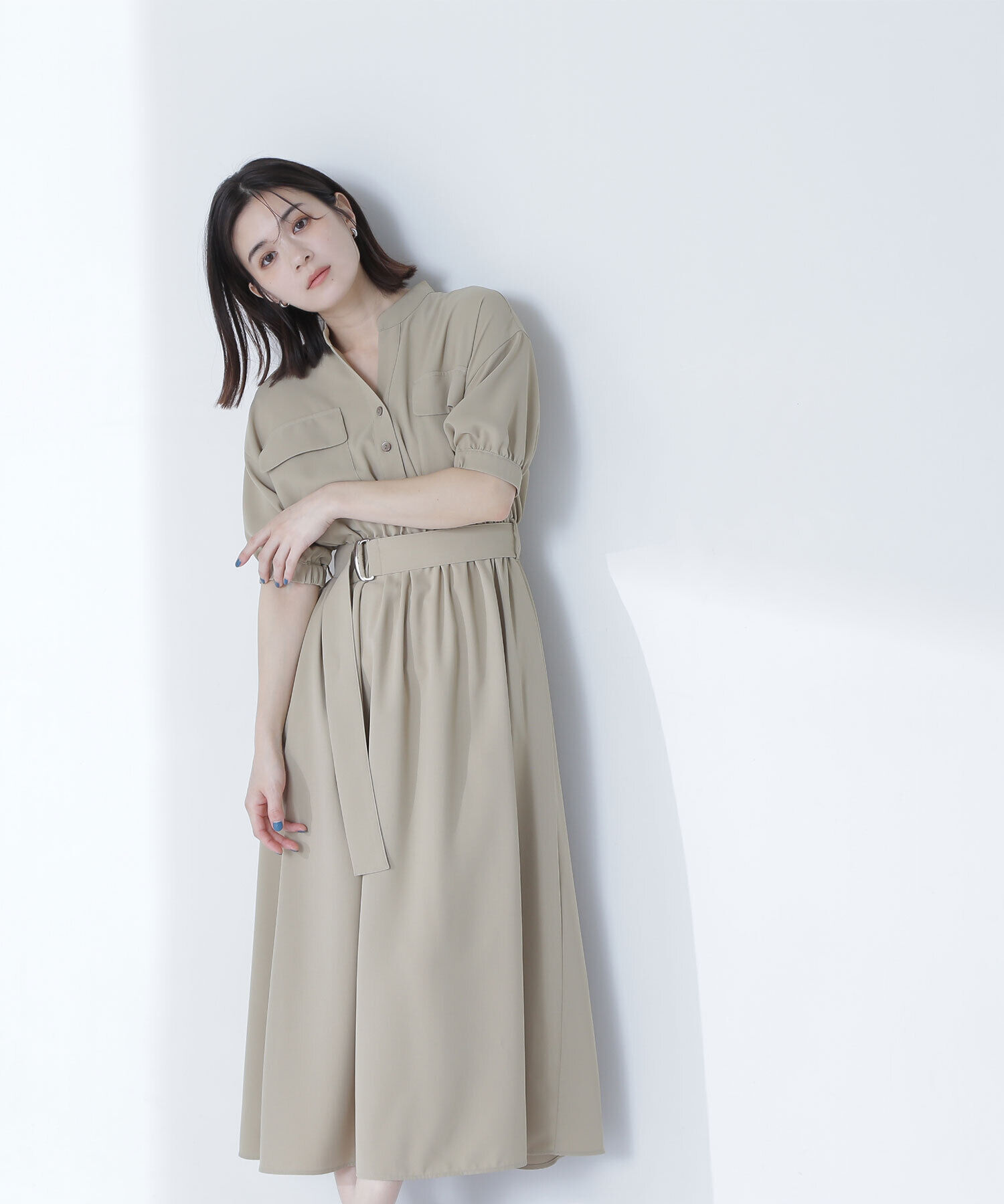  「ダブルポケットフォルムワンピース」|ワンピース|