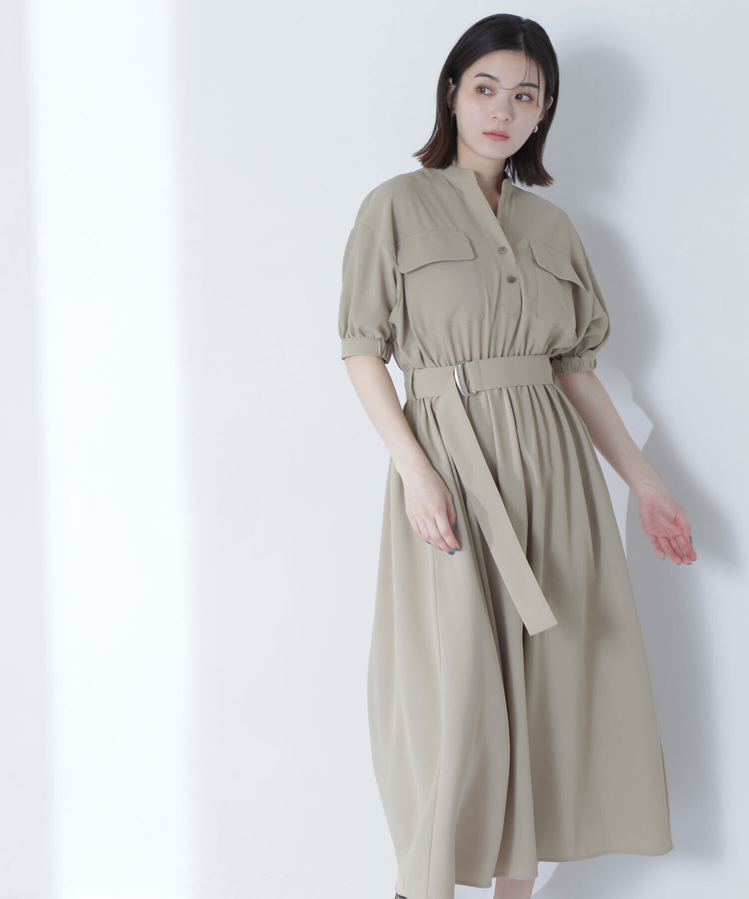  「ダブルポケットフォルムワンピース」|ワンピース|