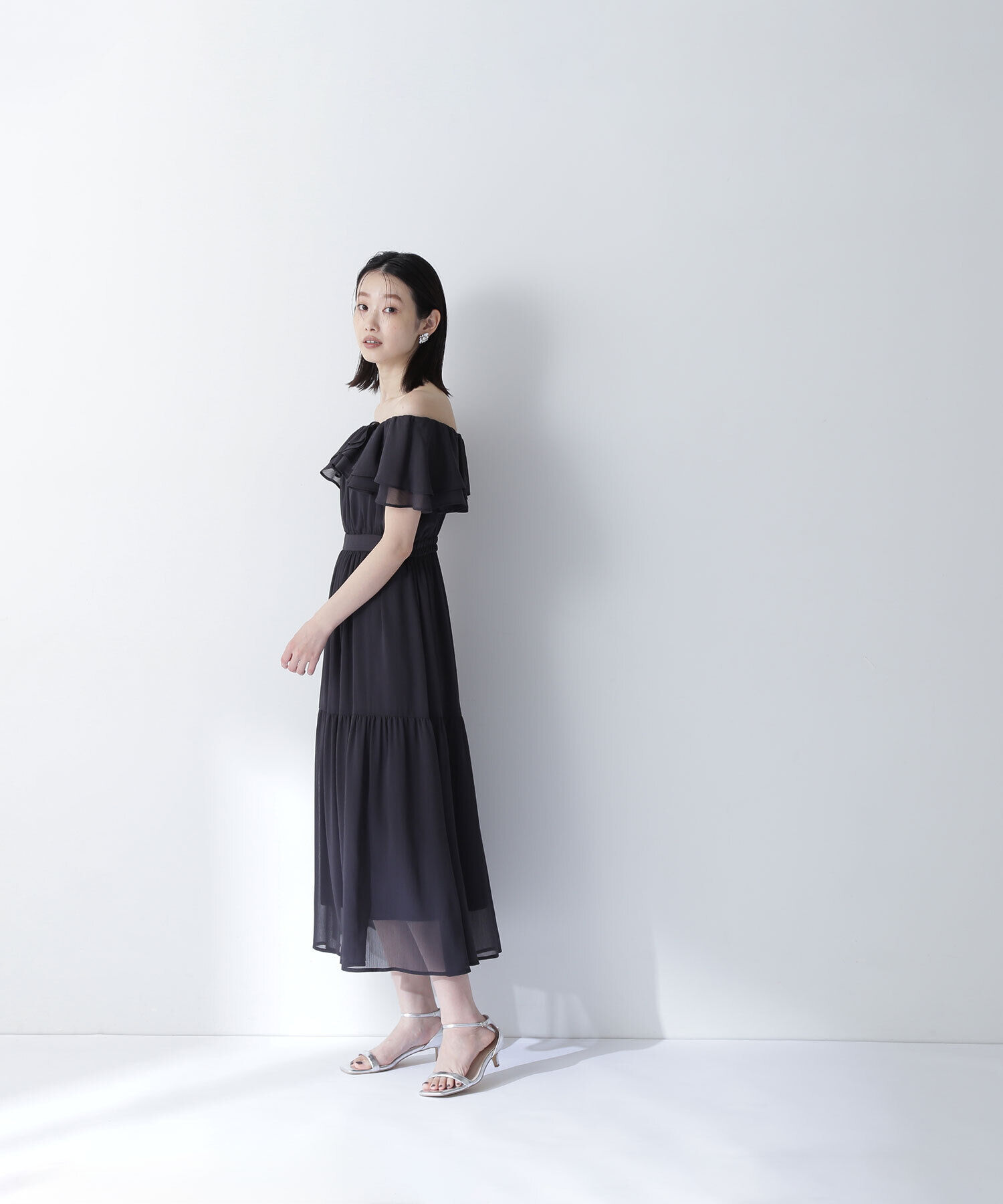  「楊柳オフショルワンピース」|ワンピース|