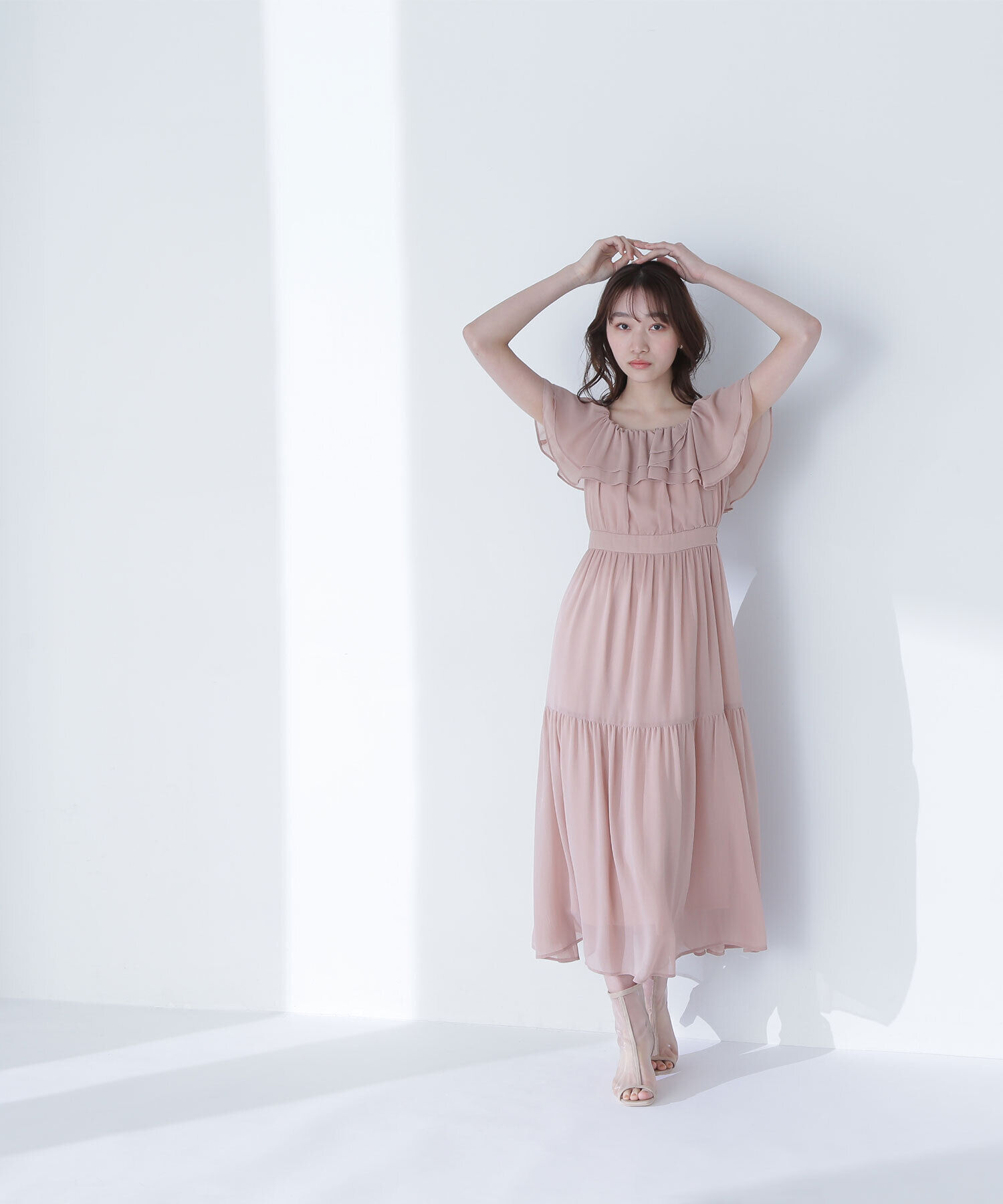  「楊柳オフショルワンピース」|ワンピース|