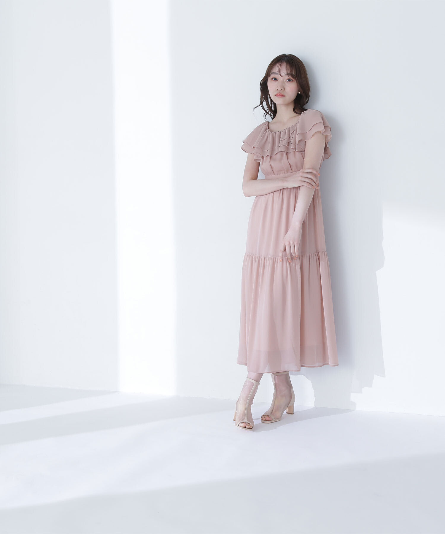  「楊柳オフショルワンピース」|ワンピース|