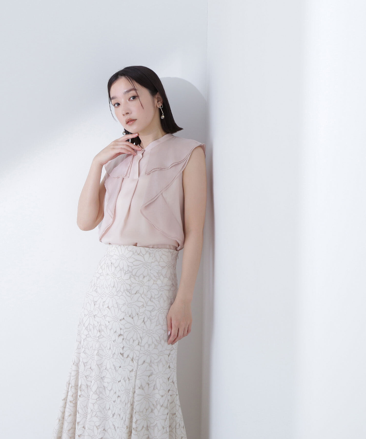  「ラッフルシアーブラウス」|シャツ・ブラウス|