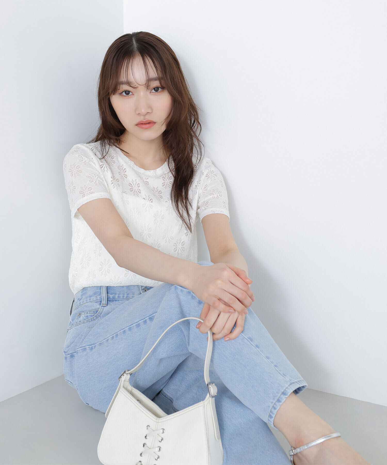  「カットレースTシャツ」|Tシャツ・カットソー|オフ1