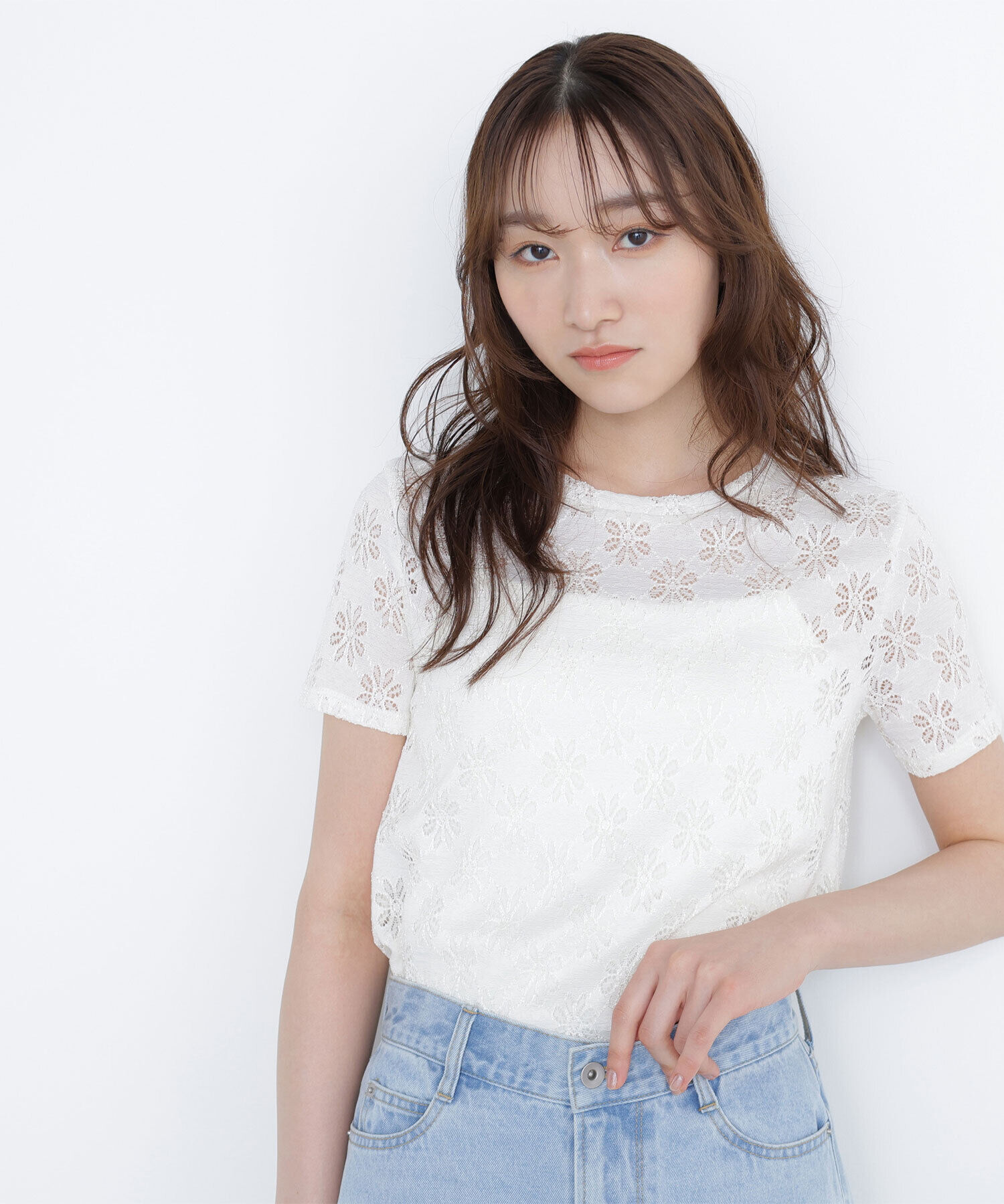  「カットレースTシャツ」|Tシャツ・カットソー|