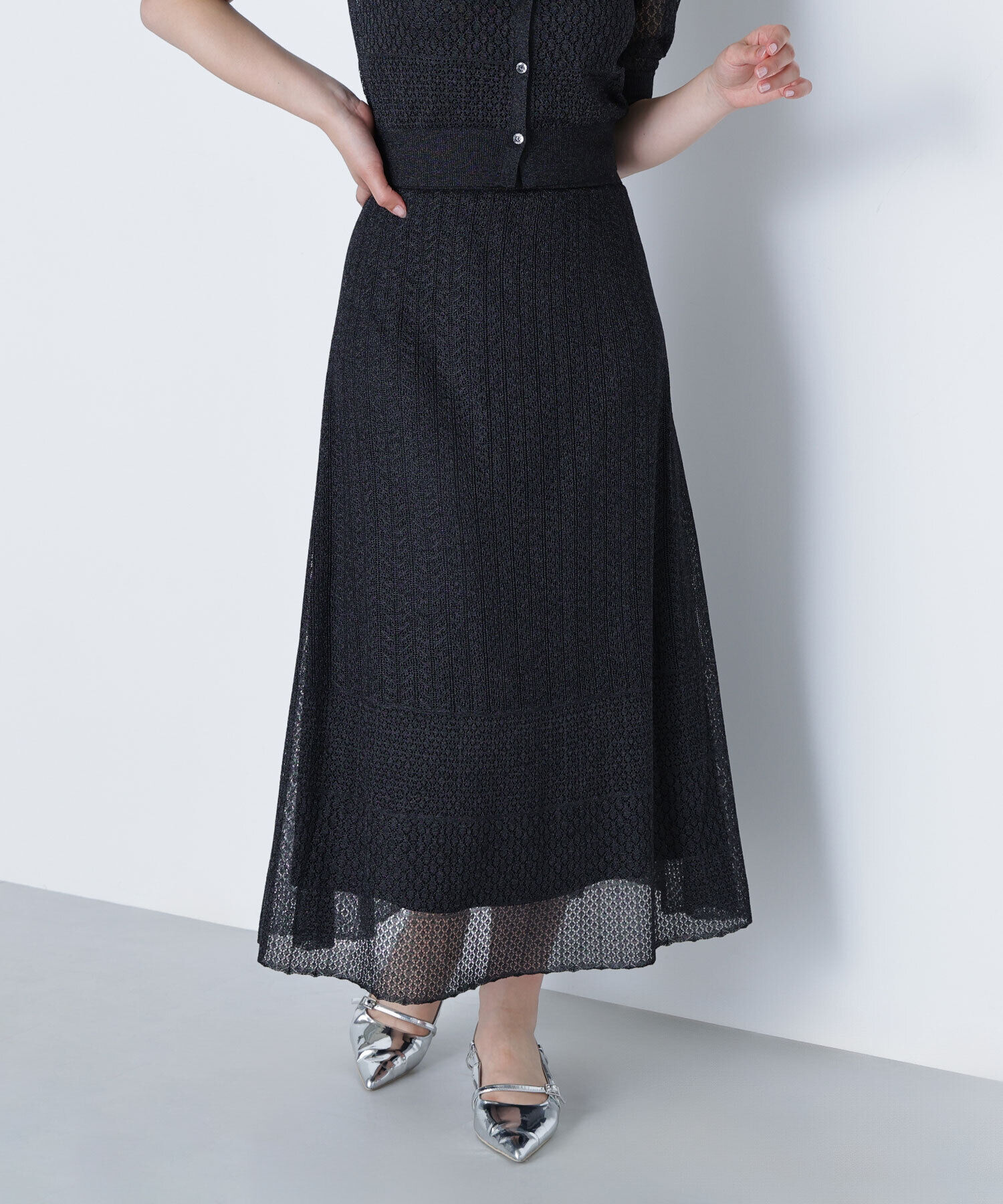  「レースニットスカート」|スカート|