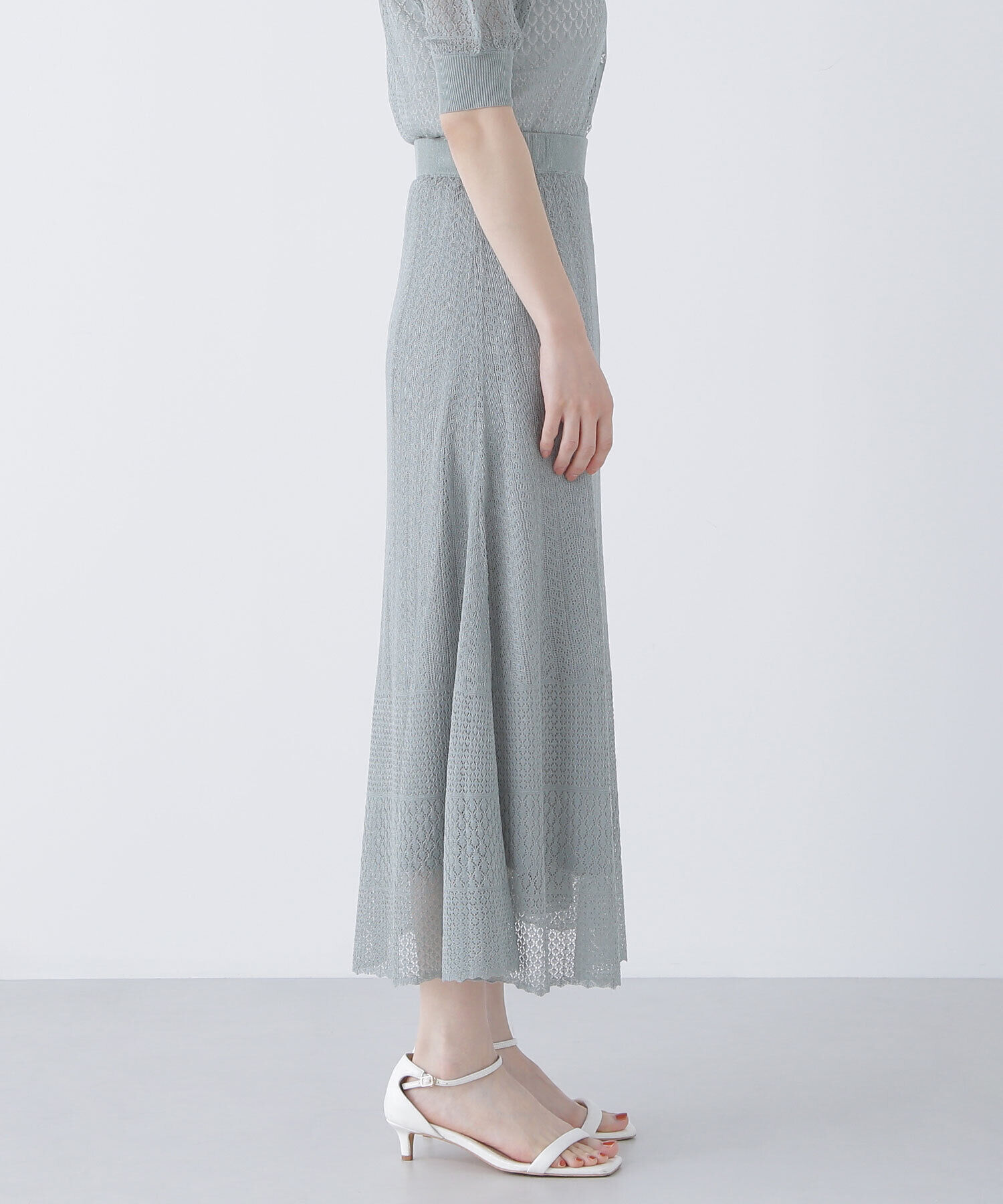  「レースニットスカート」|スカート|