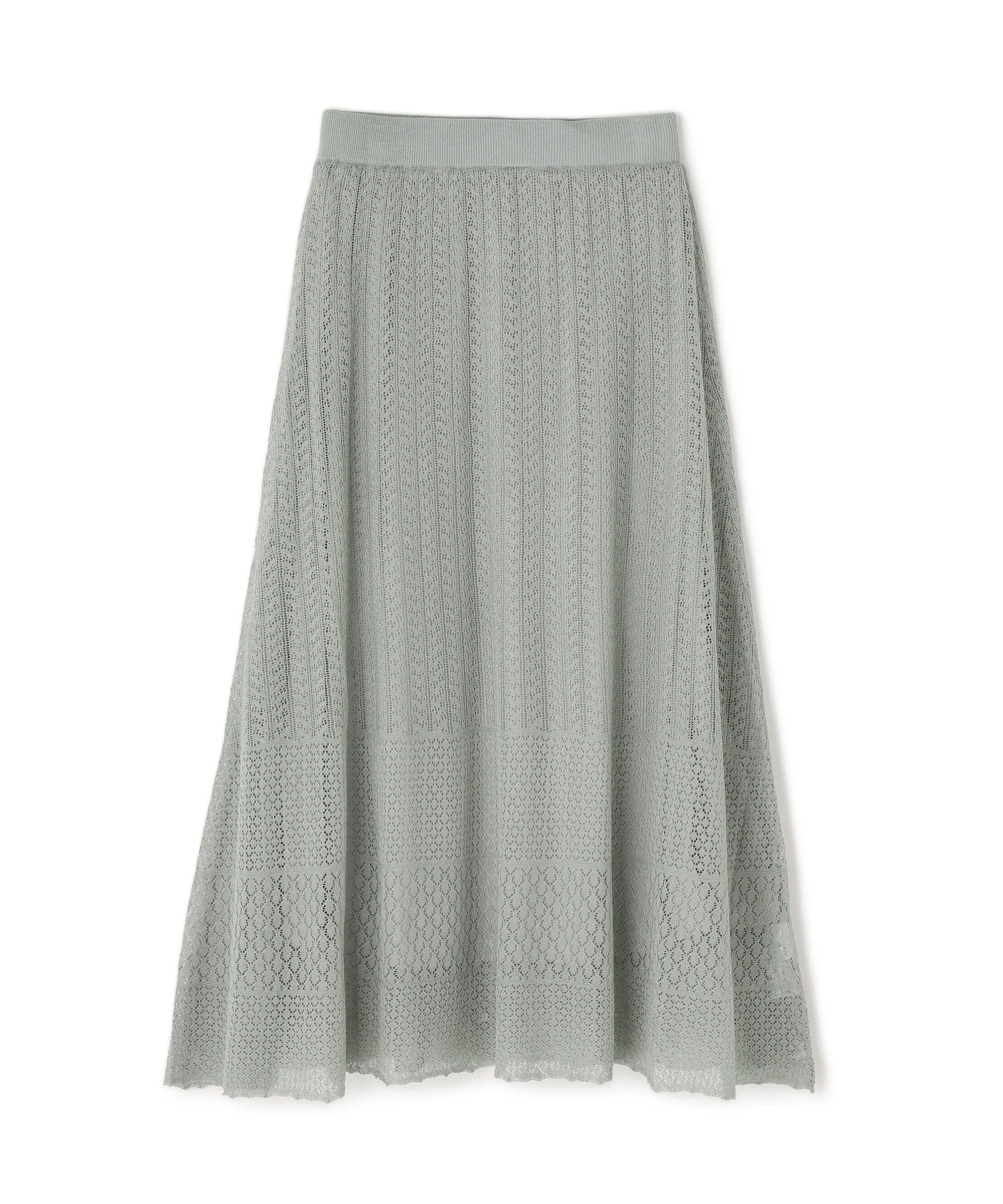  「レースニットスカート」|スカート|
