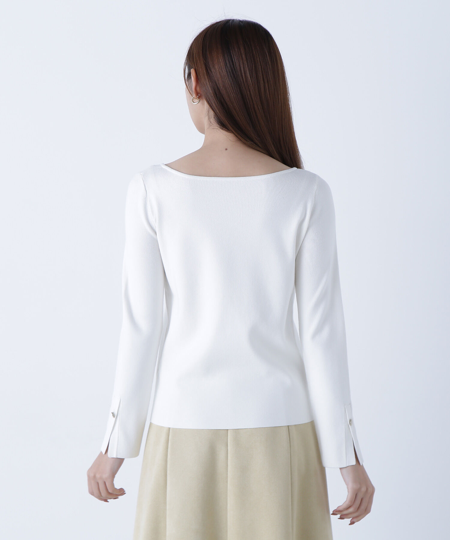  「総針ベーシックシリーズ スクエアネックニット」|ニット・セーター|