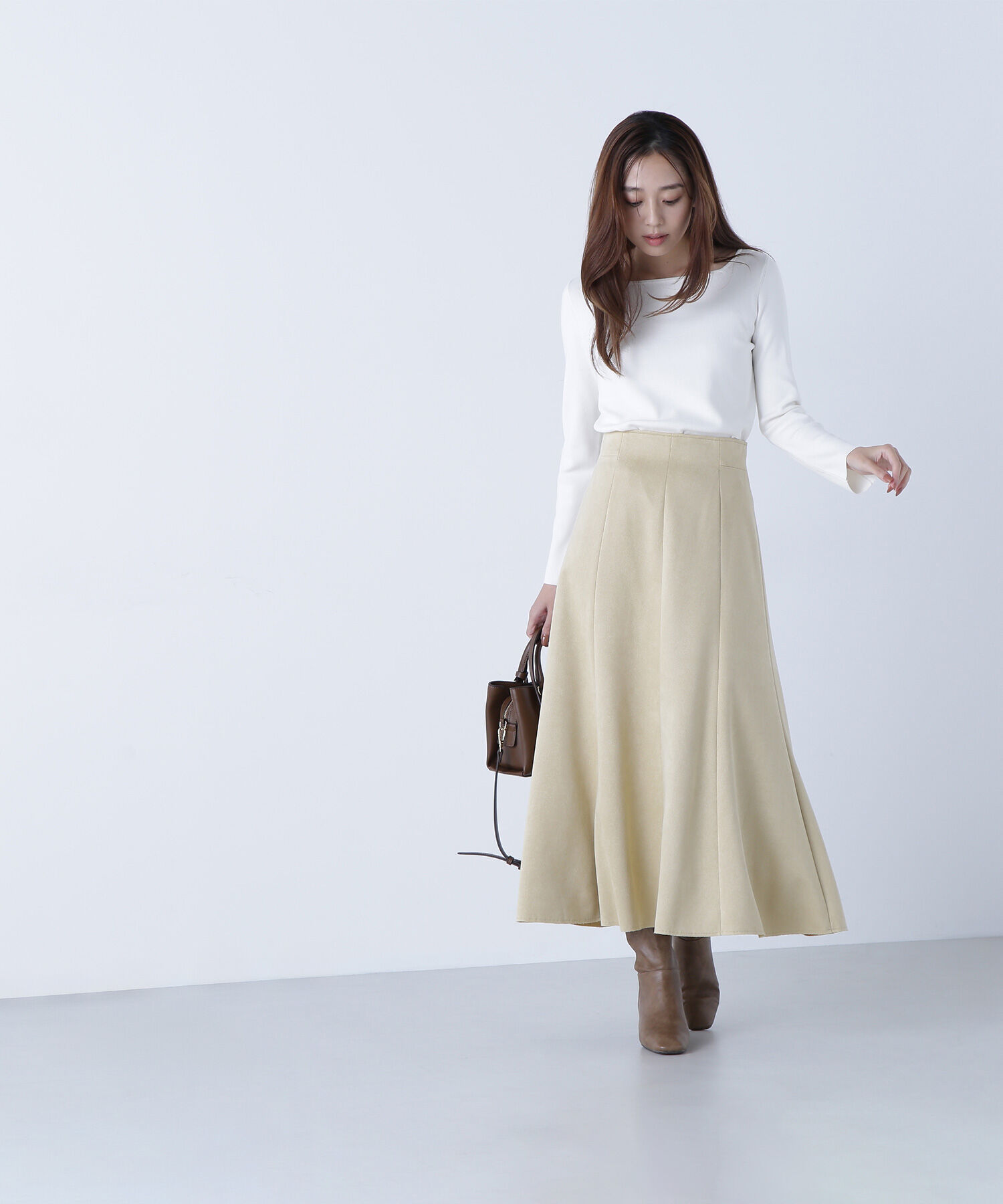  「総針ベーシックシリーズ スクエアネックニット」|ニット・セーター|