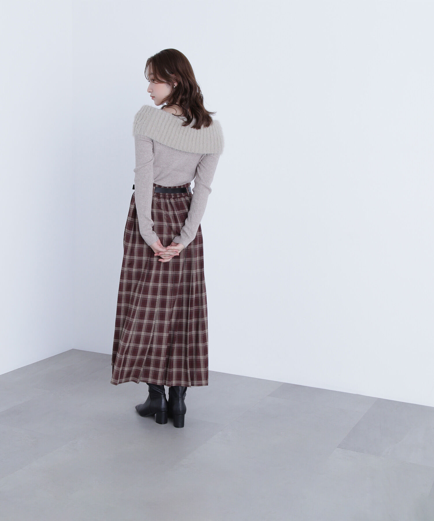 「ベルテッドチェックプリーツスカート」|スカート|