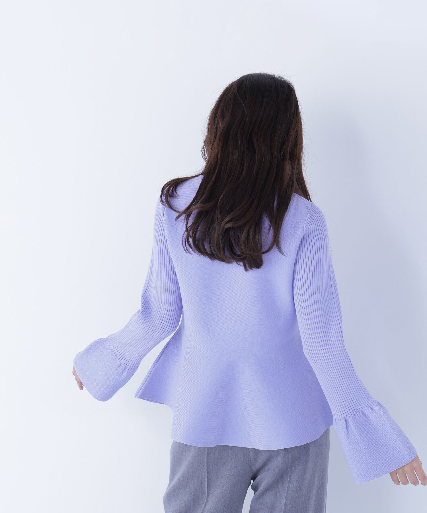  「ベルスリーブペプラムニット」|ニット・セーター|