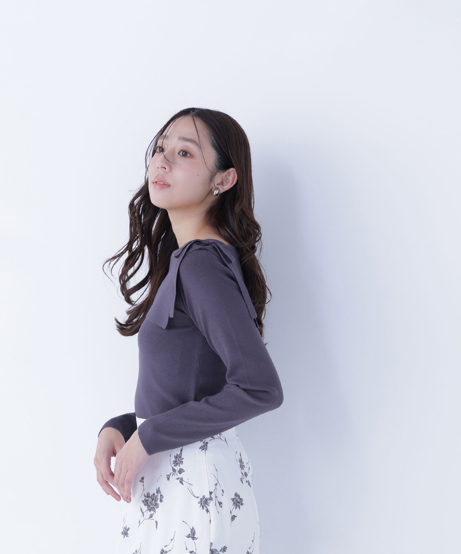  「サイドリボンニット」|ニット・セーター|