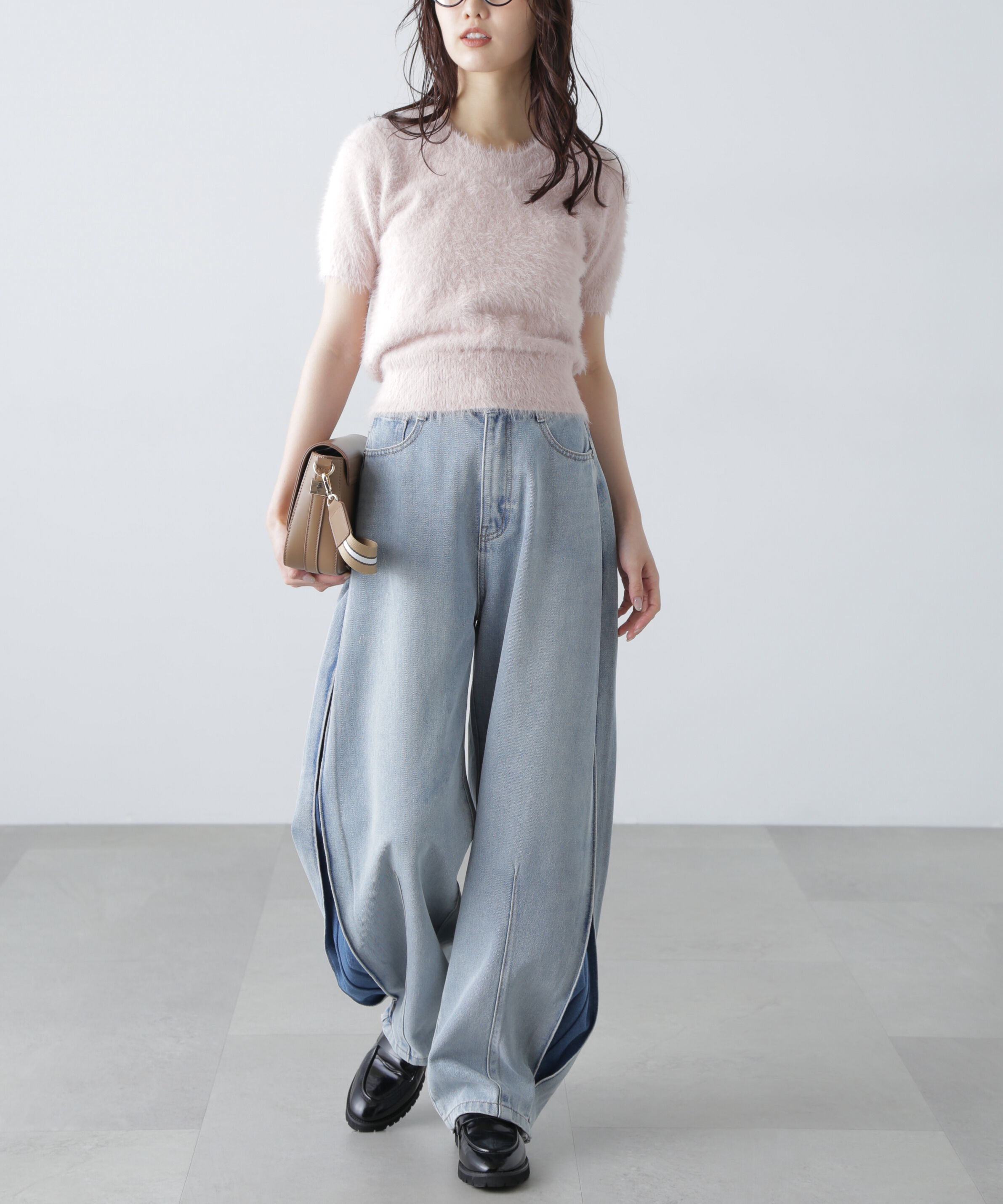  「[低身長サイズ/Sシリーズ]サイドタックカーブデニムパンツ」|その他|