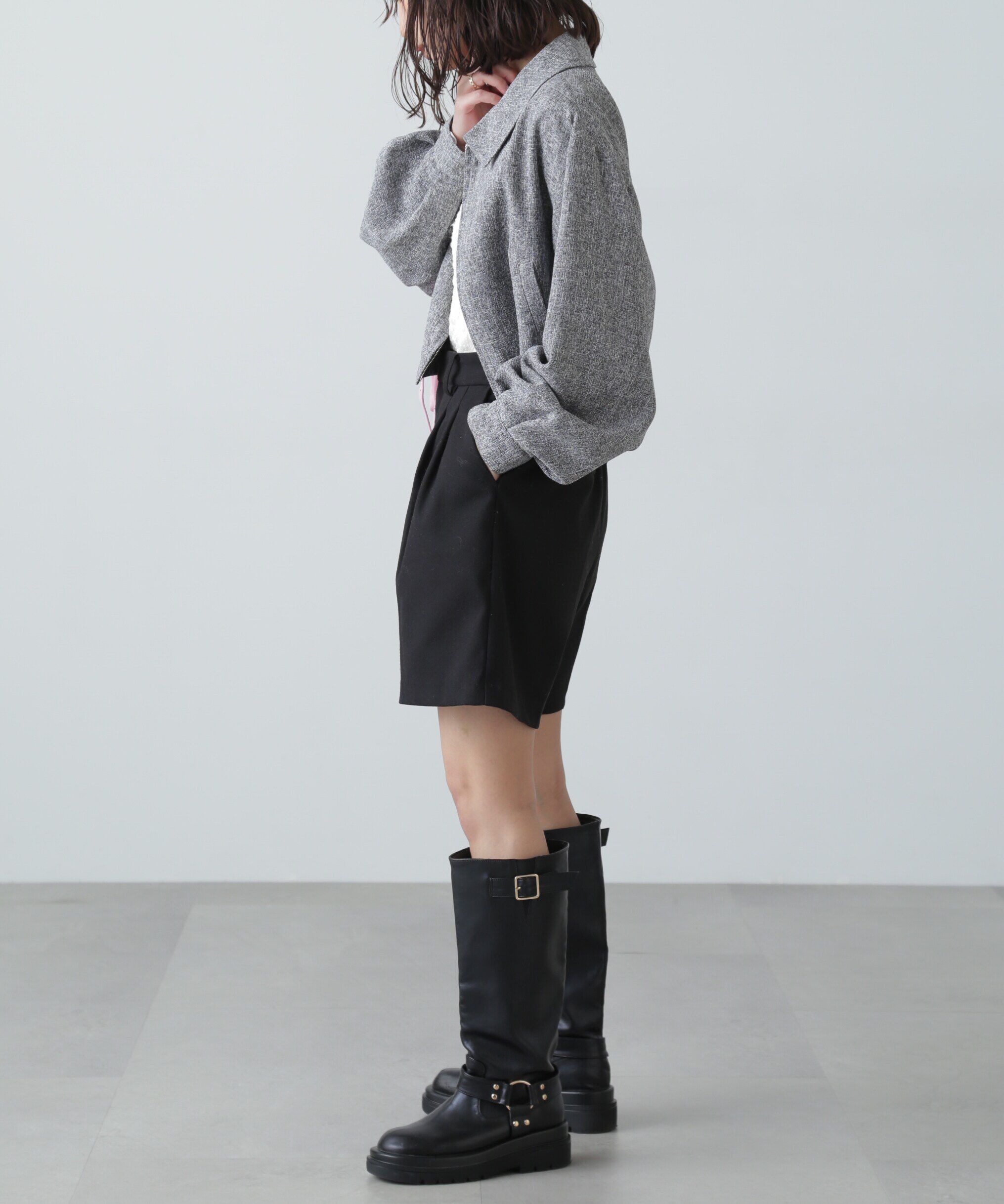  「ツイードジップブルゾン」|ブルゾン・スタジャン|