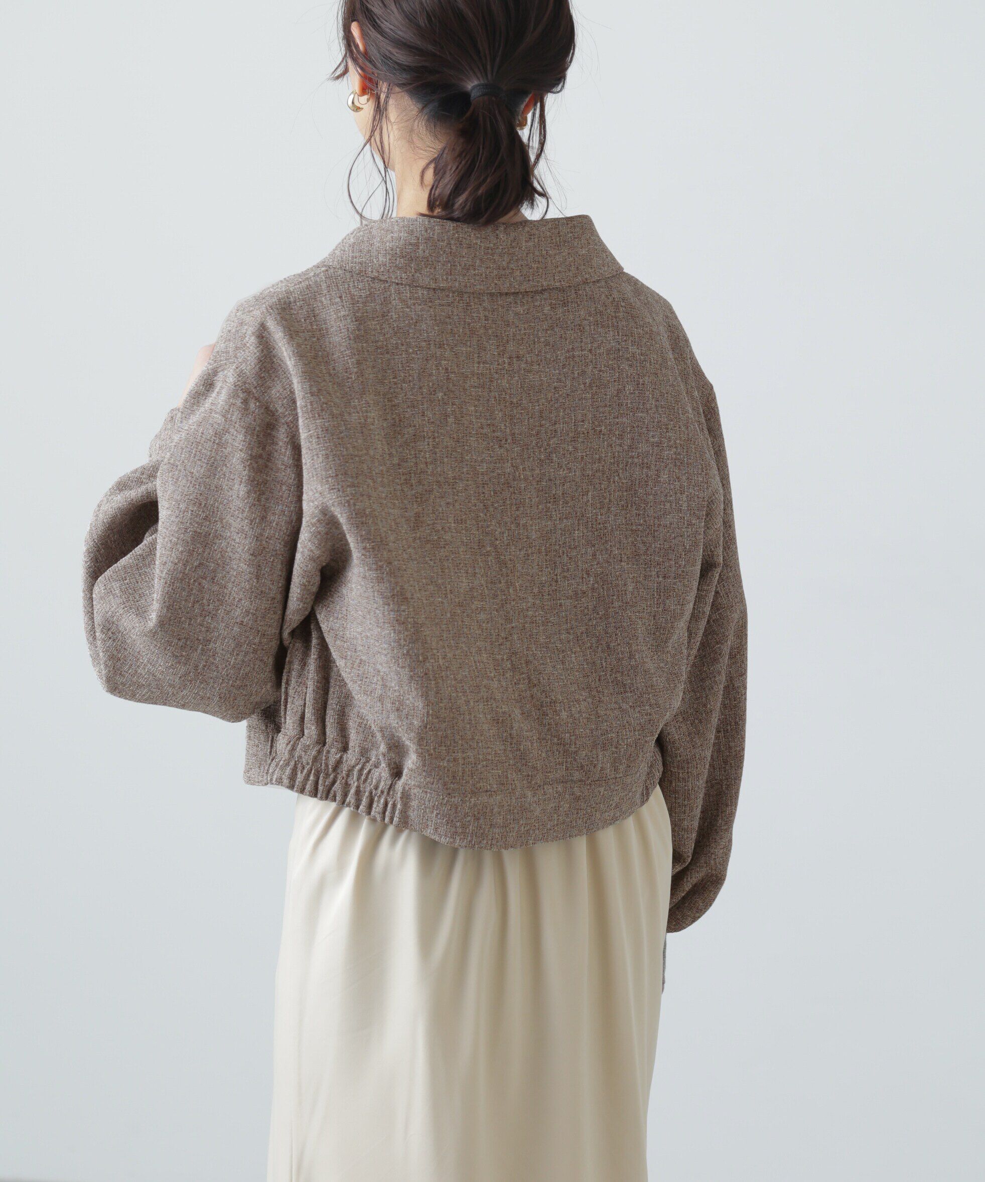  「ツイードジップブルゾン」|ブルゾン・スタジャン|