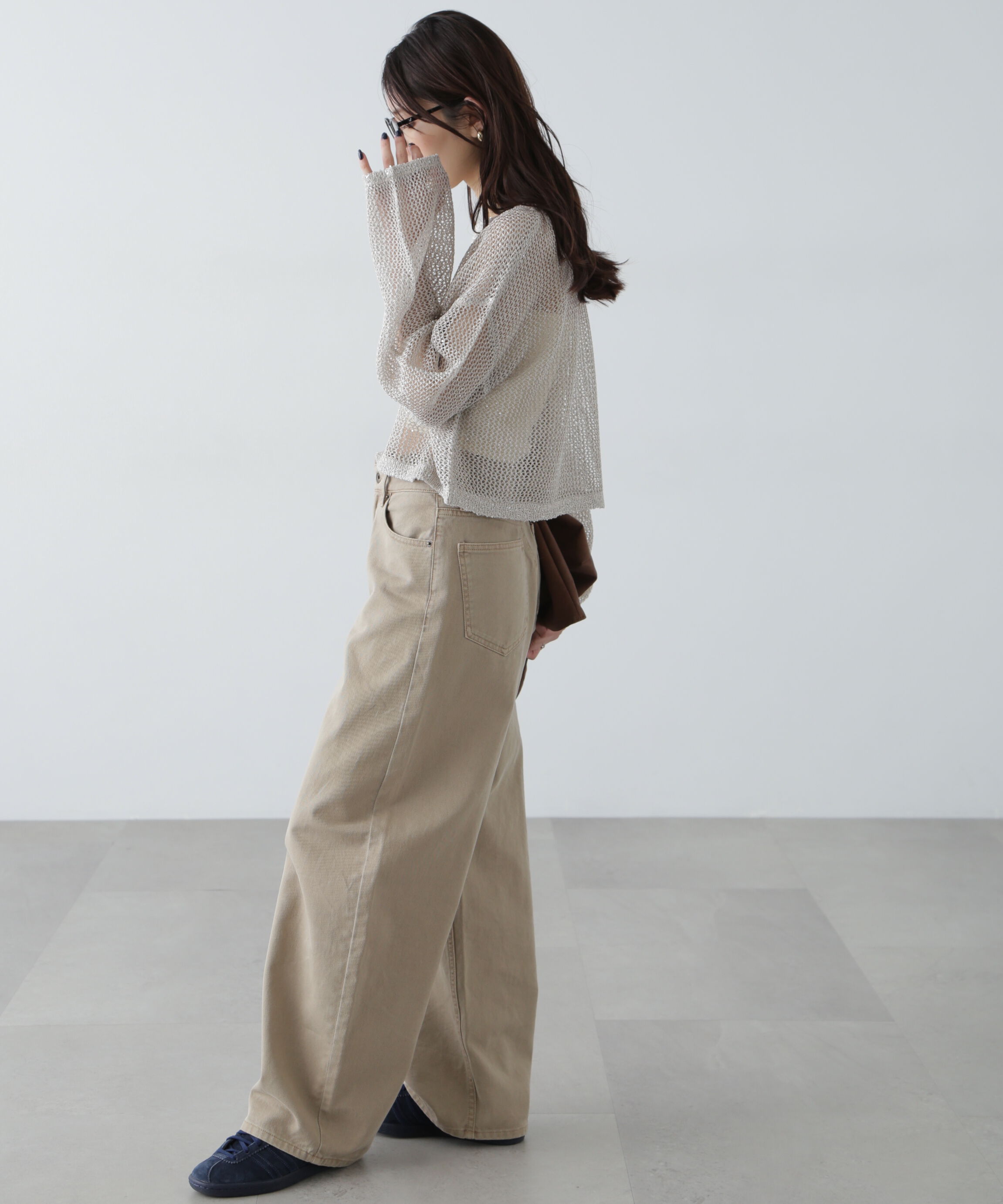  「メッシュスパンコールニット」|ニット・セーター|