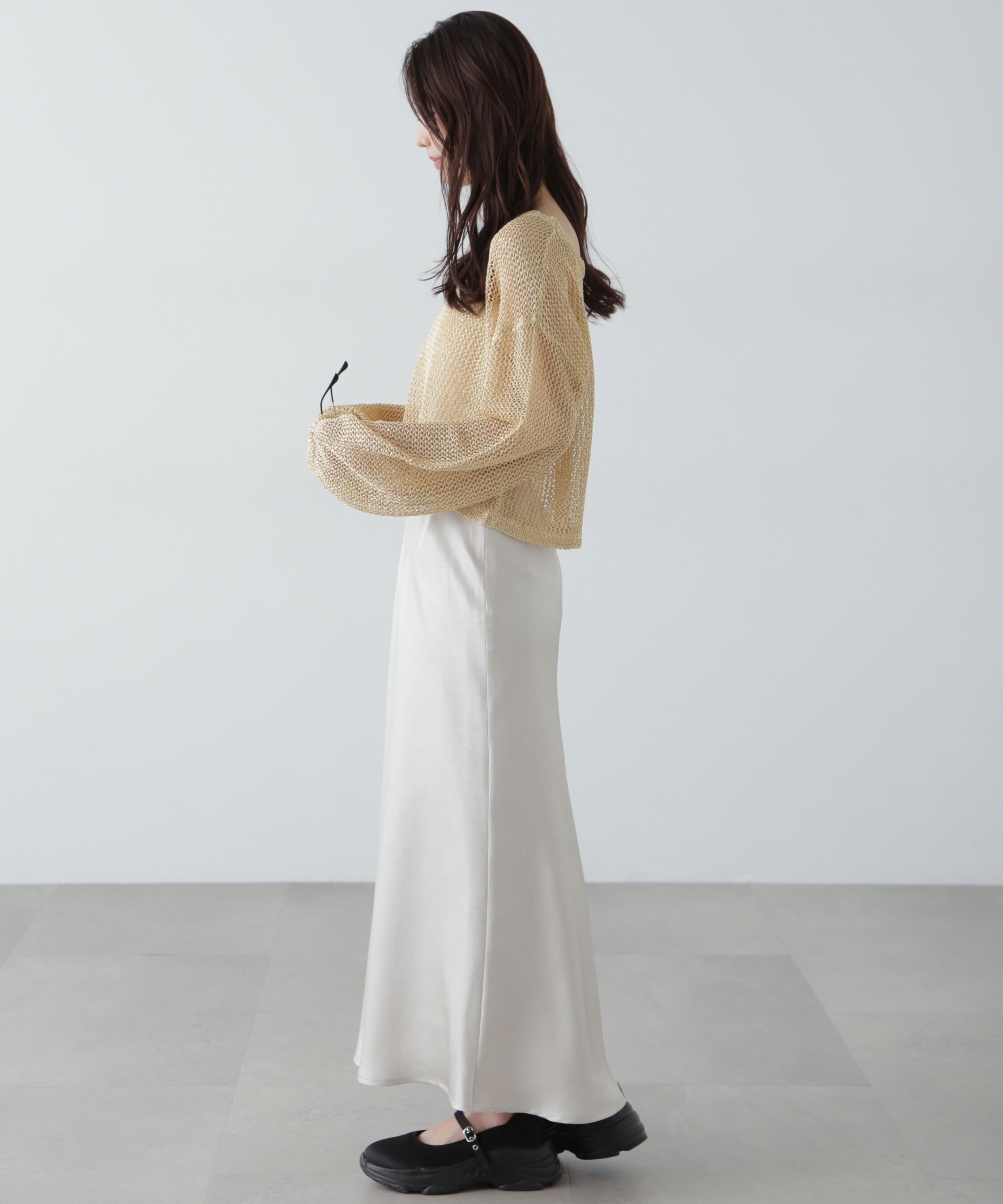  「メッシュスパンコールニット」|ニット・セーター|