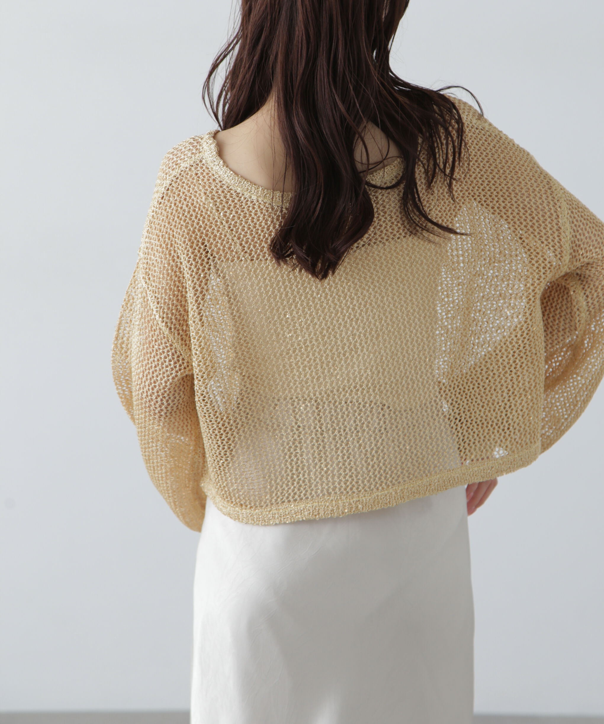  「メッシュスパンコールニット」|ニット・セーター|