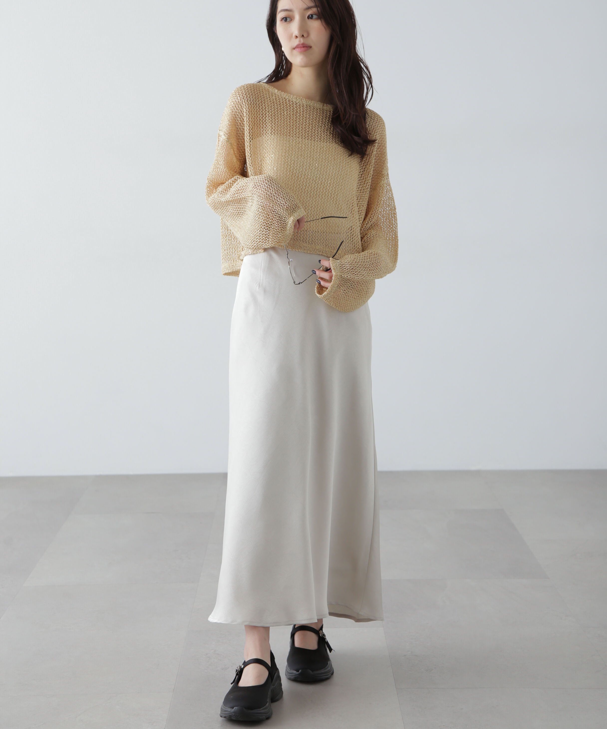  「メッシュスパンコールニット」|ニット・セーター|