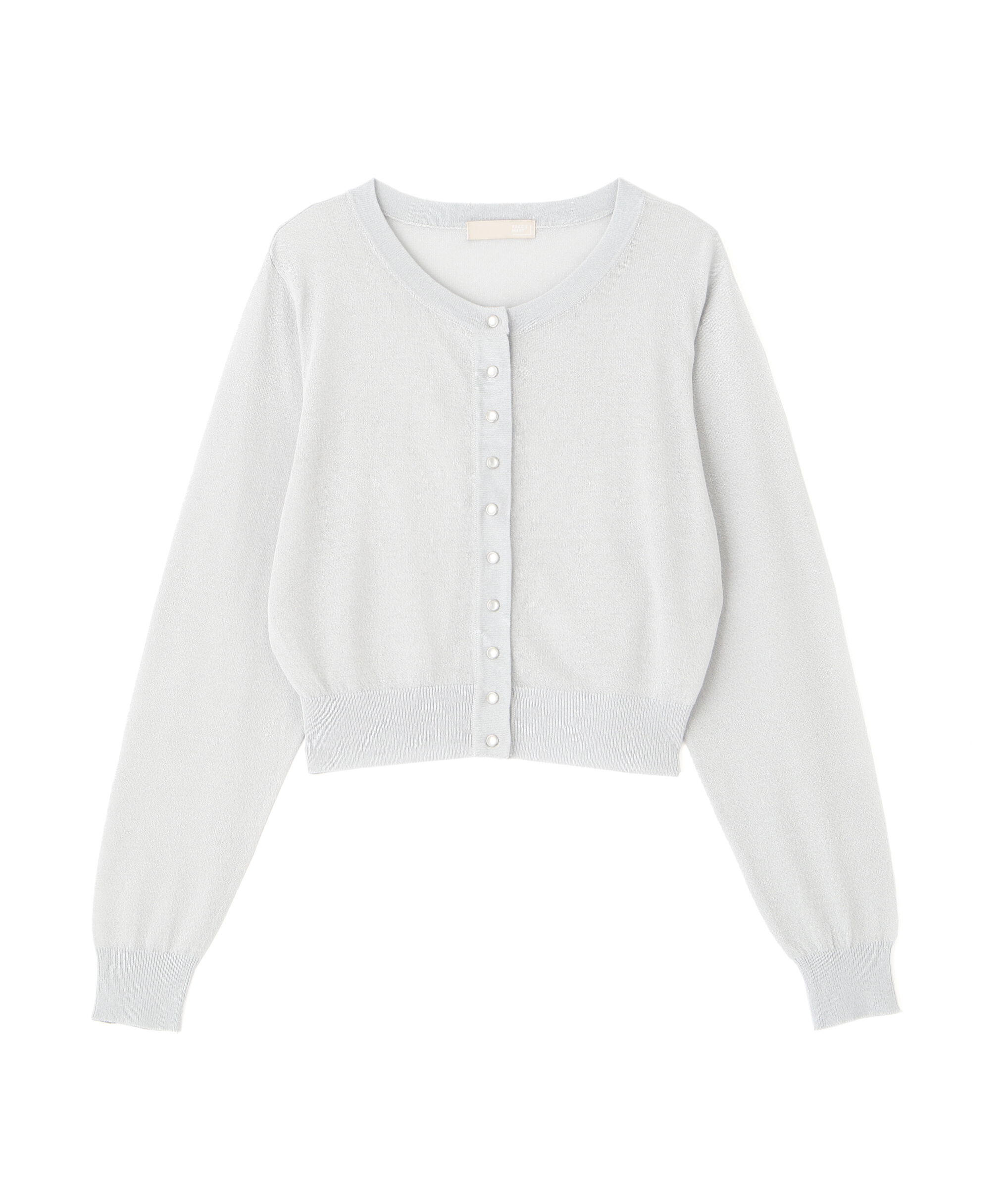  「ドットボタンクルーネックカーディガン」|ニット・セーター|