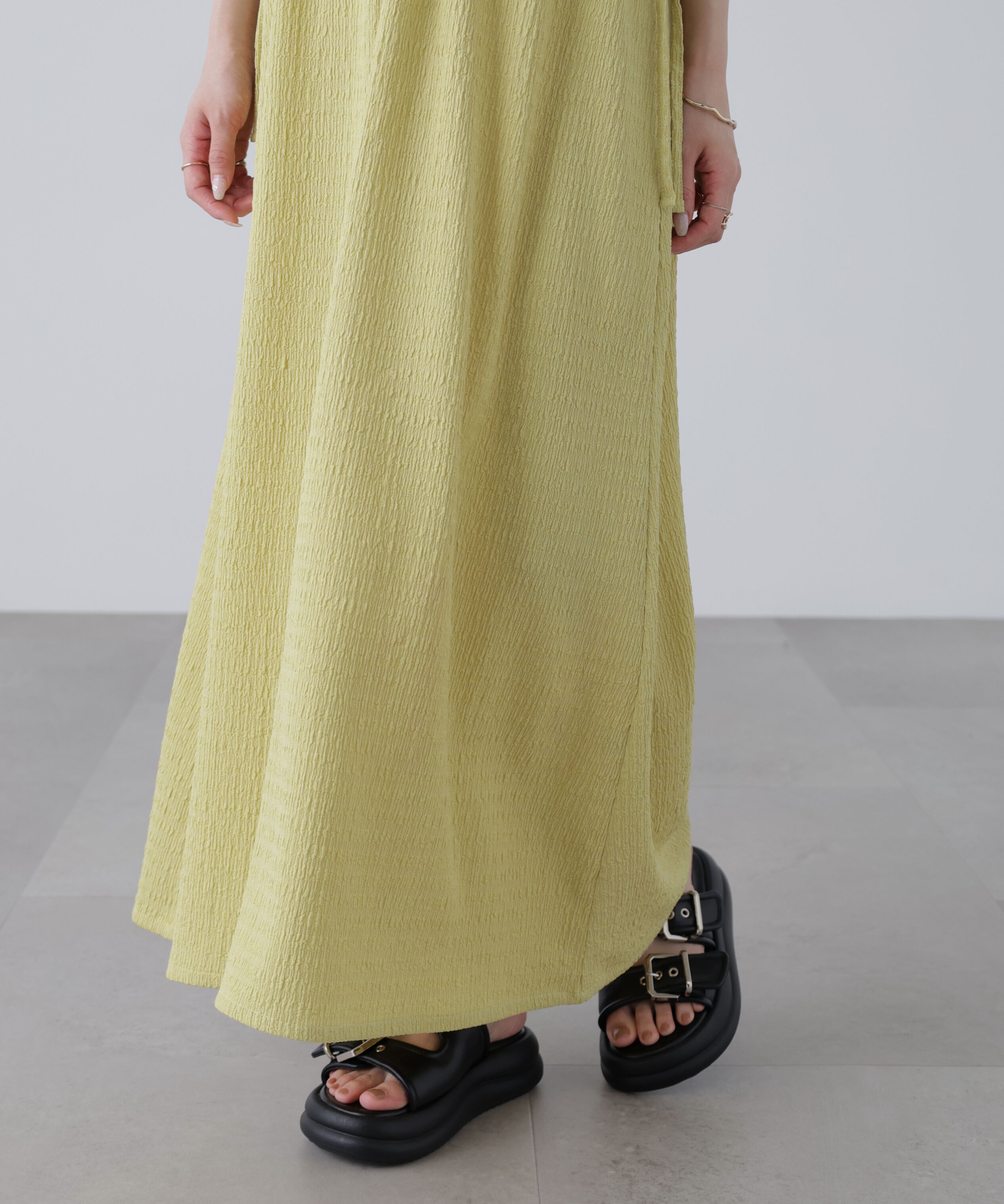  「サイドカットノースリカットソーワンピース」|ワンピース|