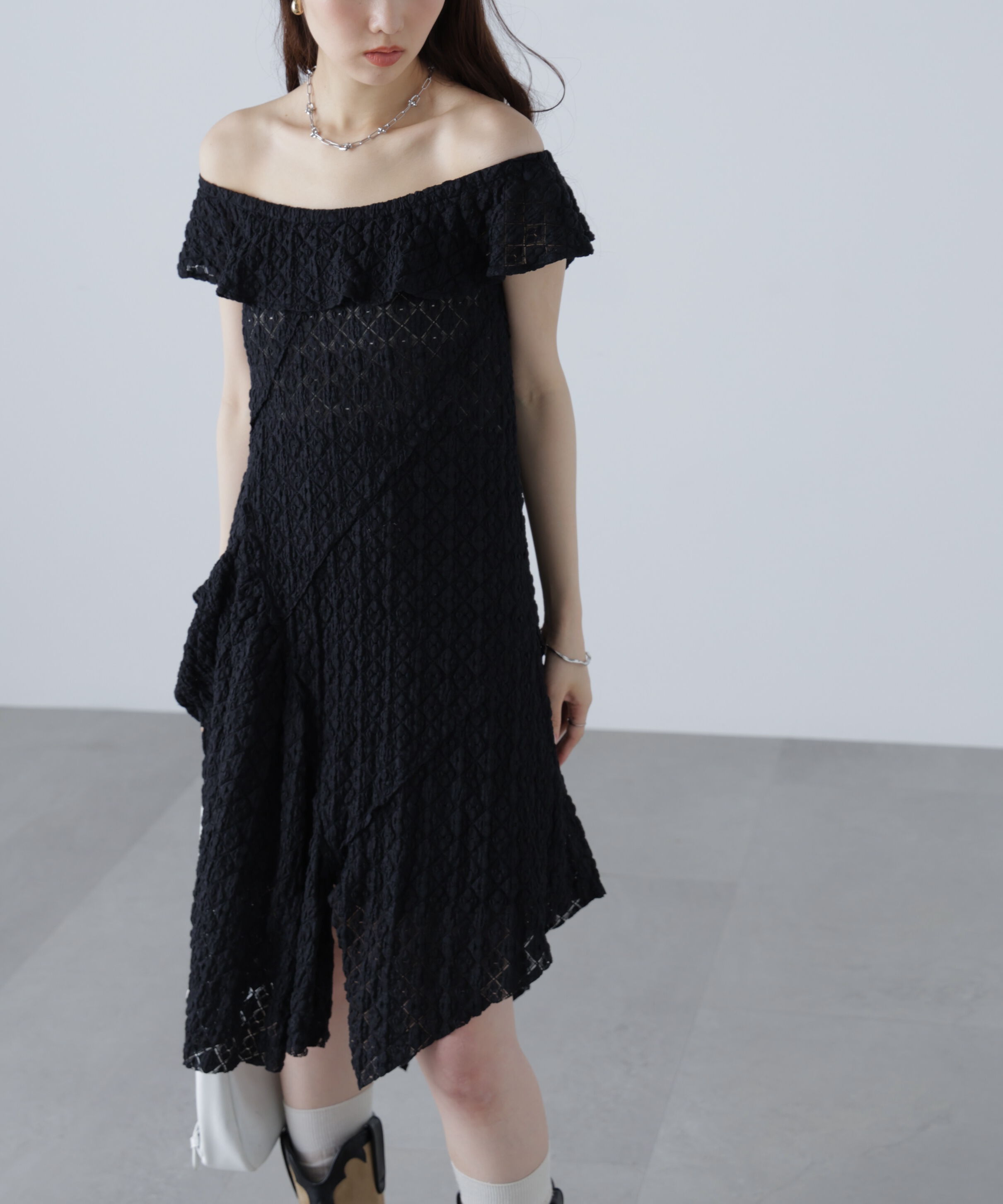  「イレヘムオフショルミニワンピース」|ワンピース|