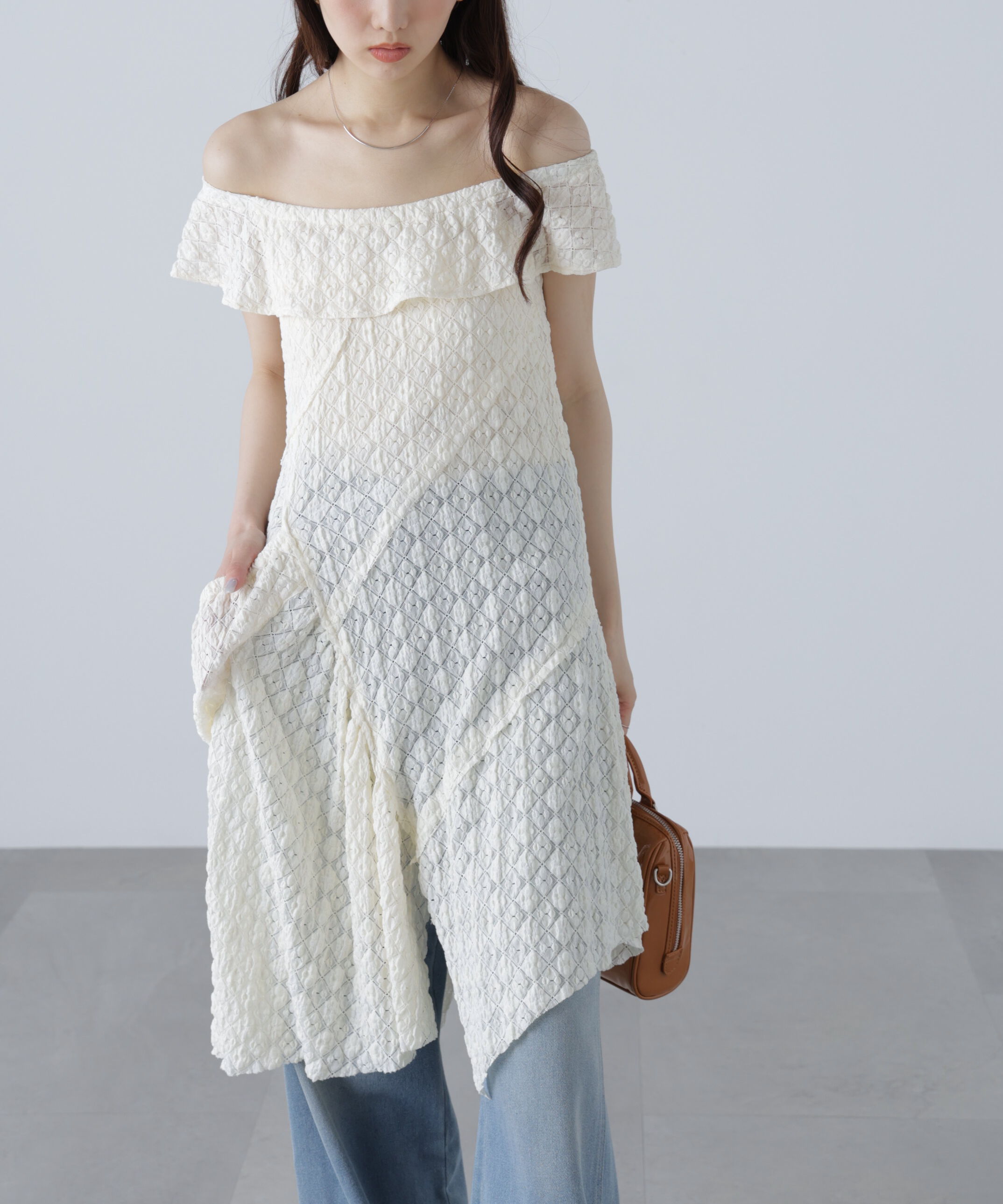  「イレヘムオフショルミニワンピース」|ワンピース|オフ