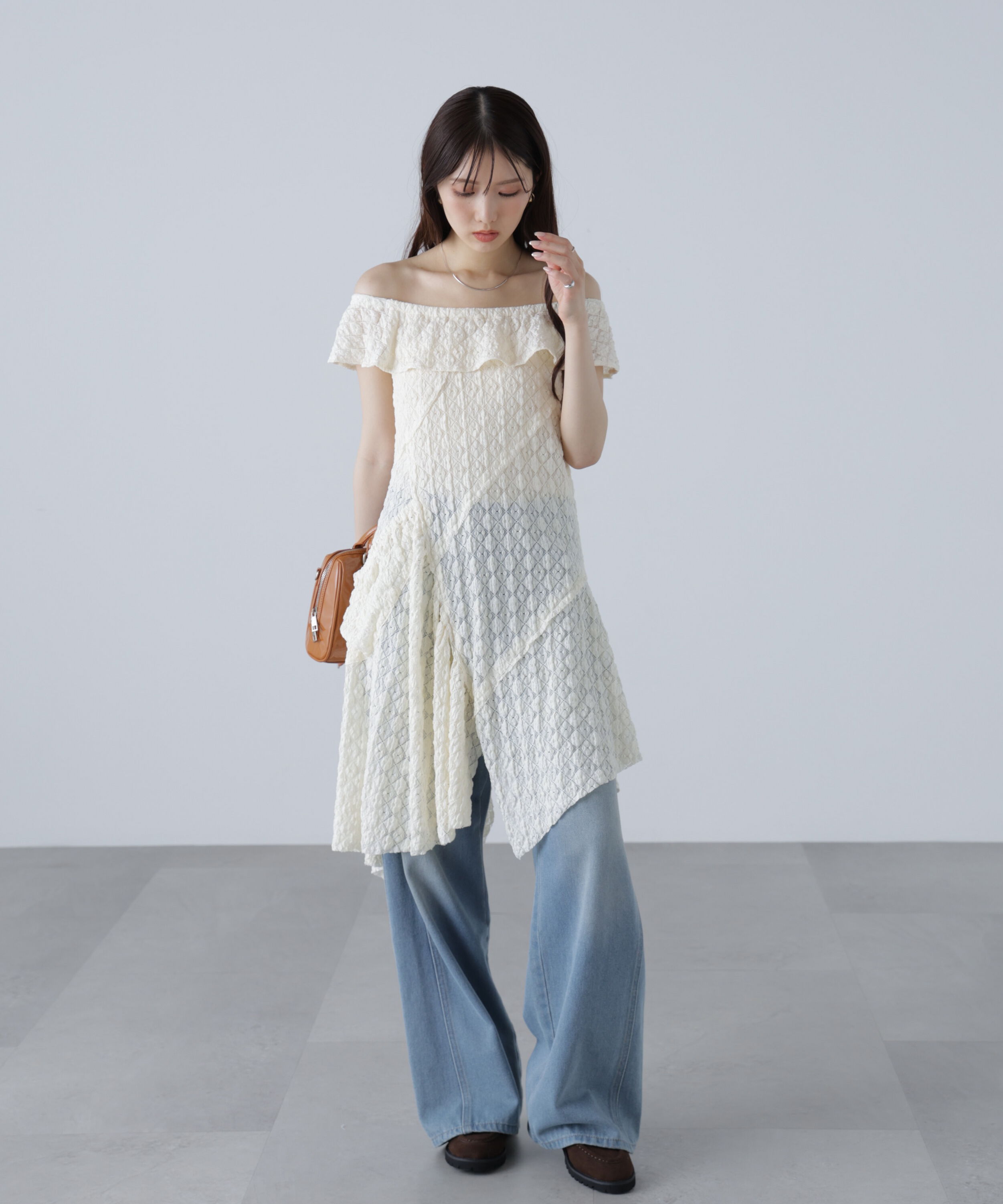  「イレヘムオフショルミニワンピース」|ワンピース|