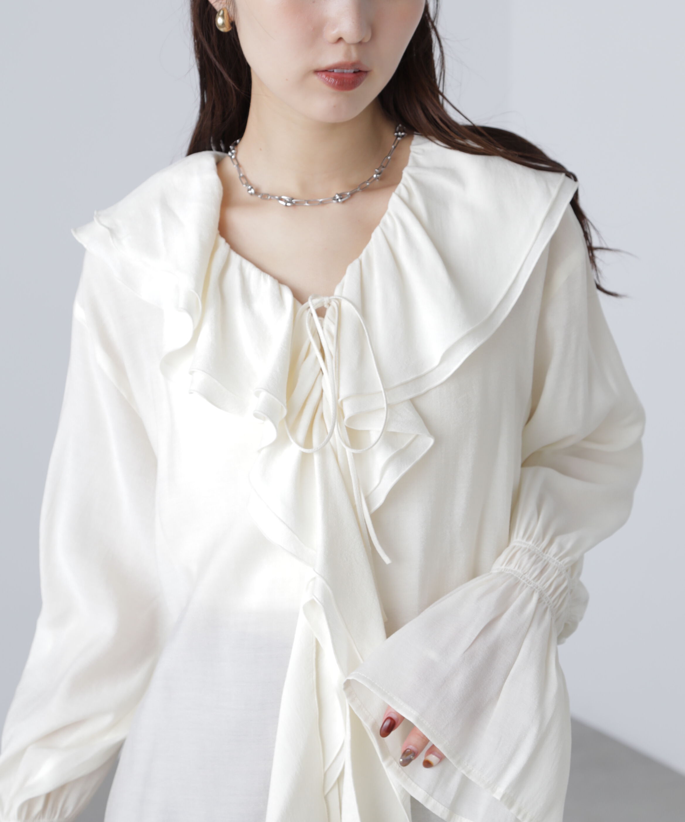  「ダブルラッフルフリルブラウス」|シャツ・ブラウス|