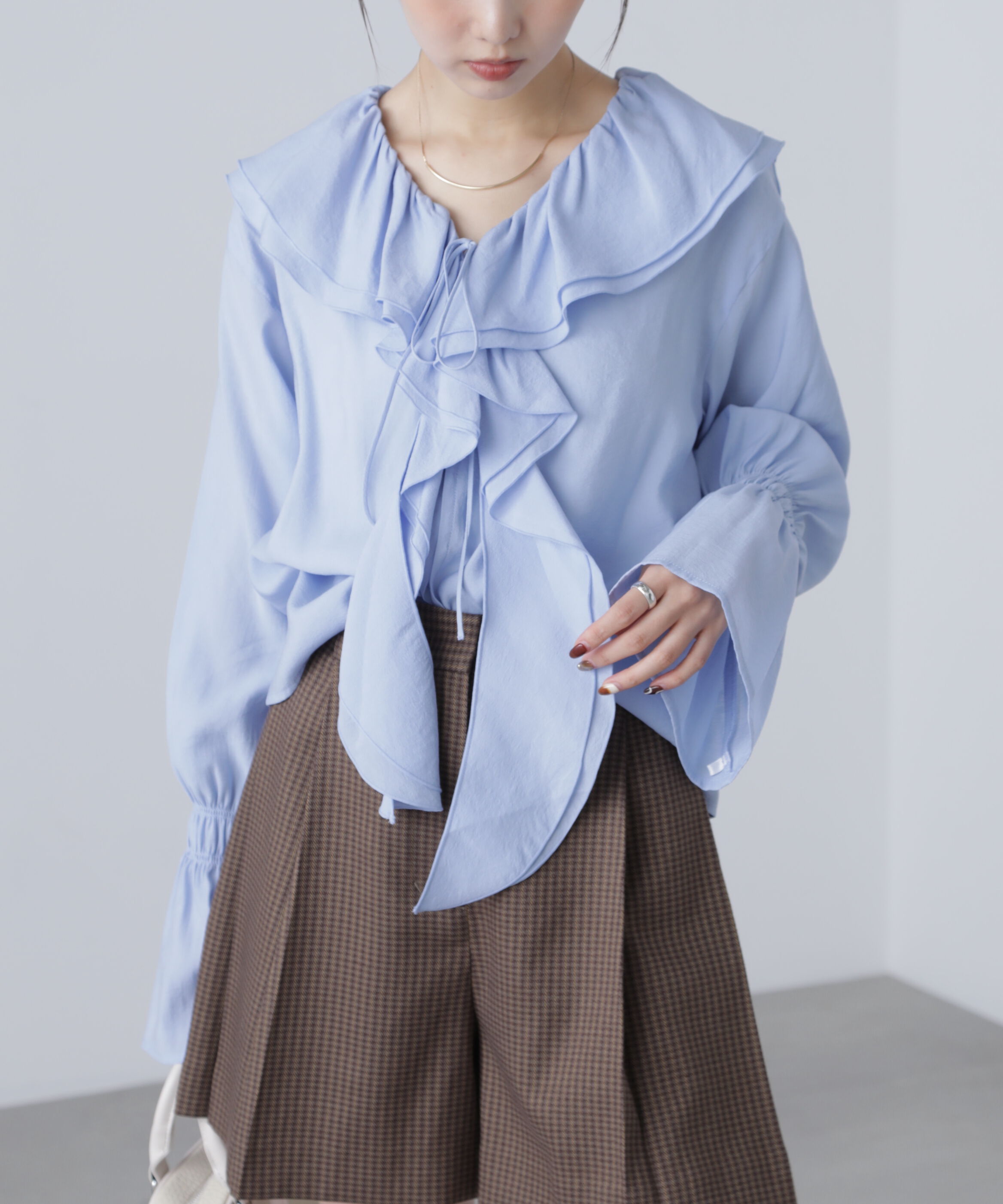  「ダブルラッフルフリルブラウス」|シャツ・ブラウス|