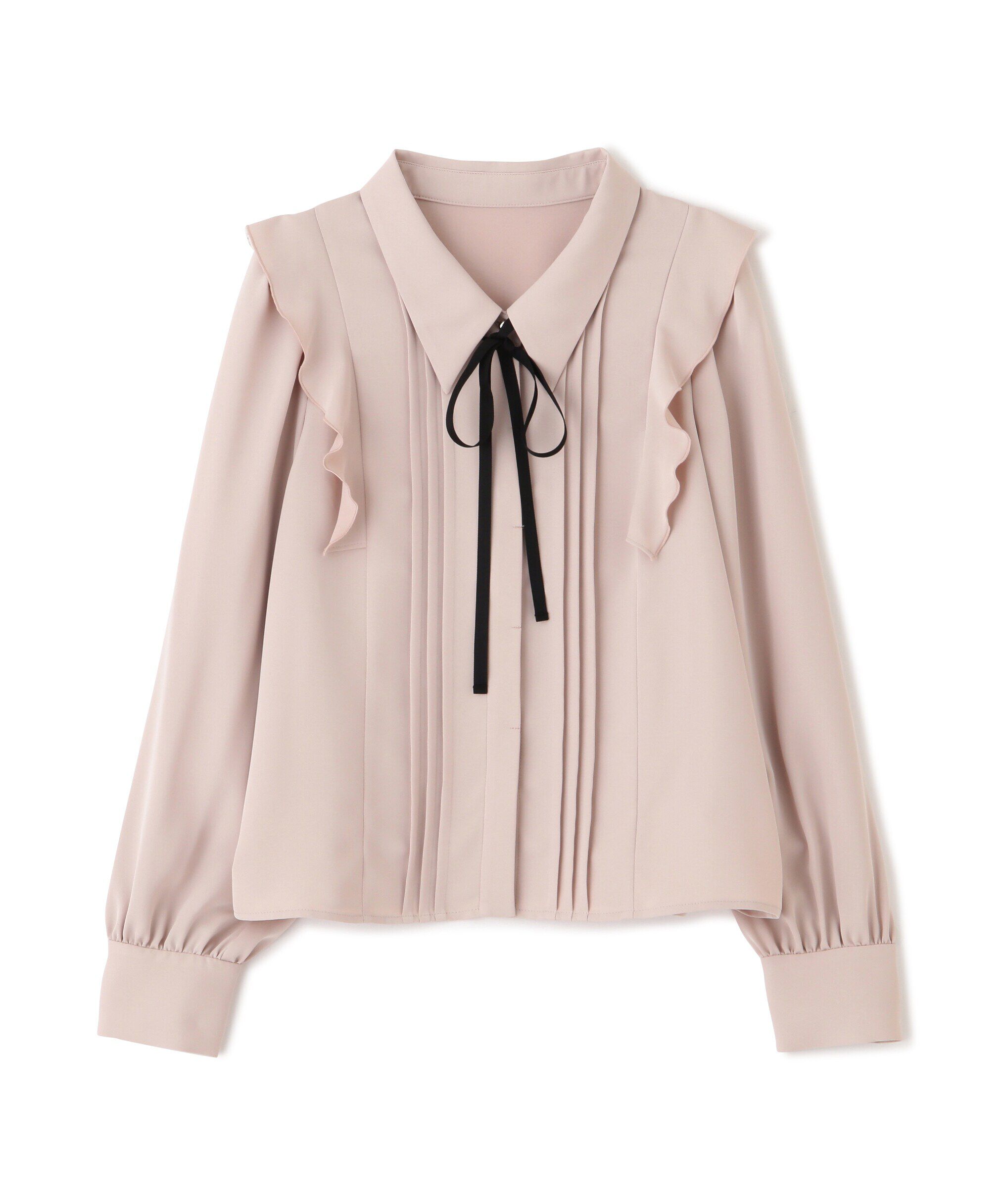  「リボン付きピンタックブラウス」|シャツ・ブラウス|