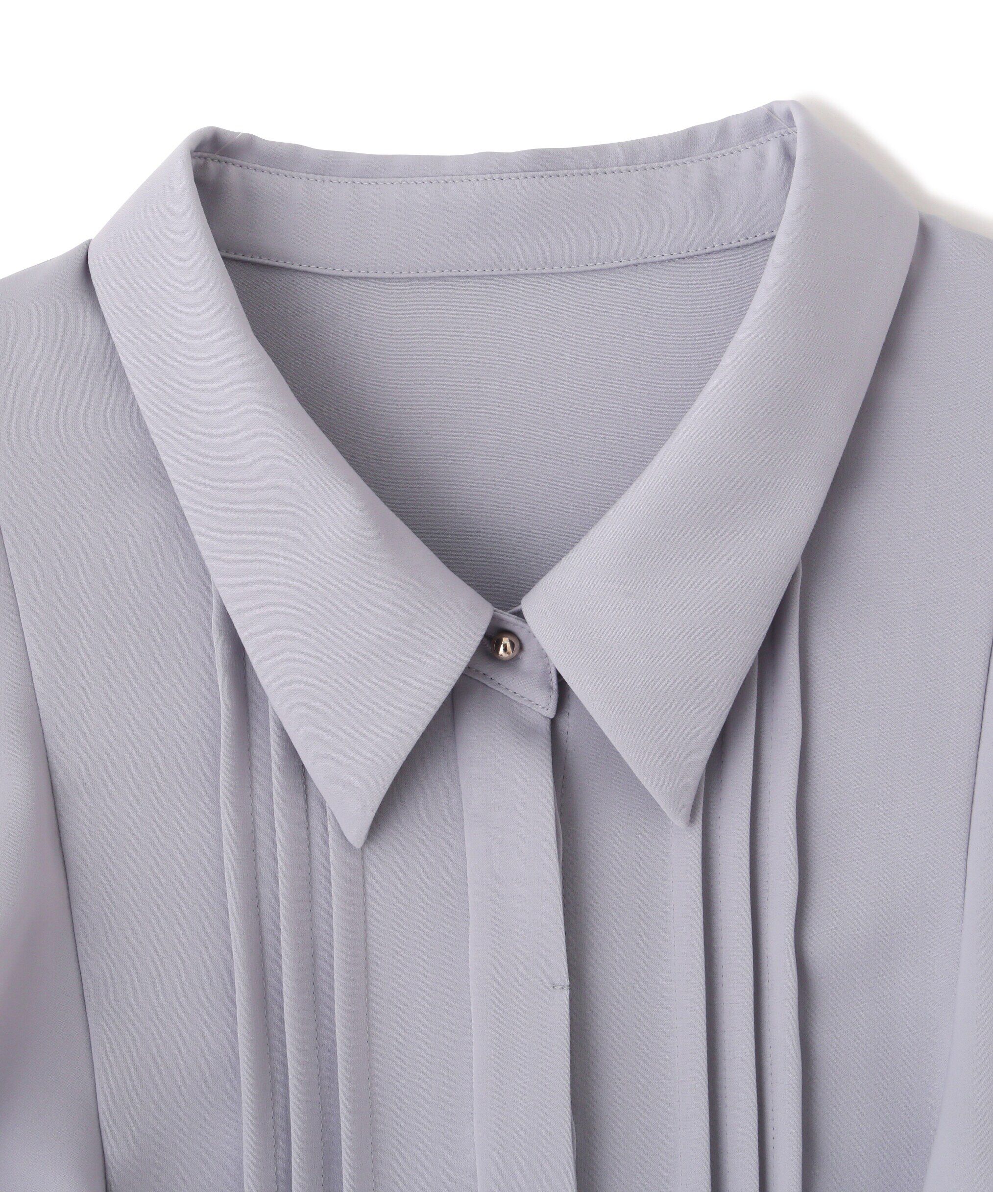  「リボン付きピンタックブラウス」|シャツ・ブラウス|