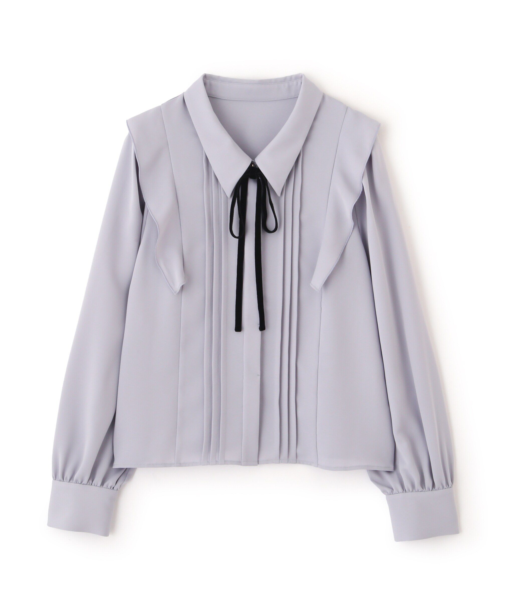  「リボン付きピンタックブラウス」|シャツ・ブラウス|