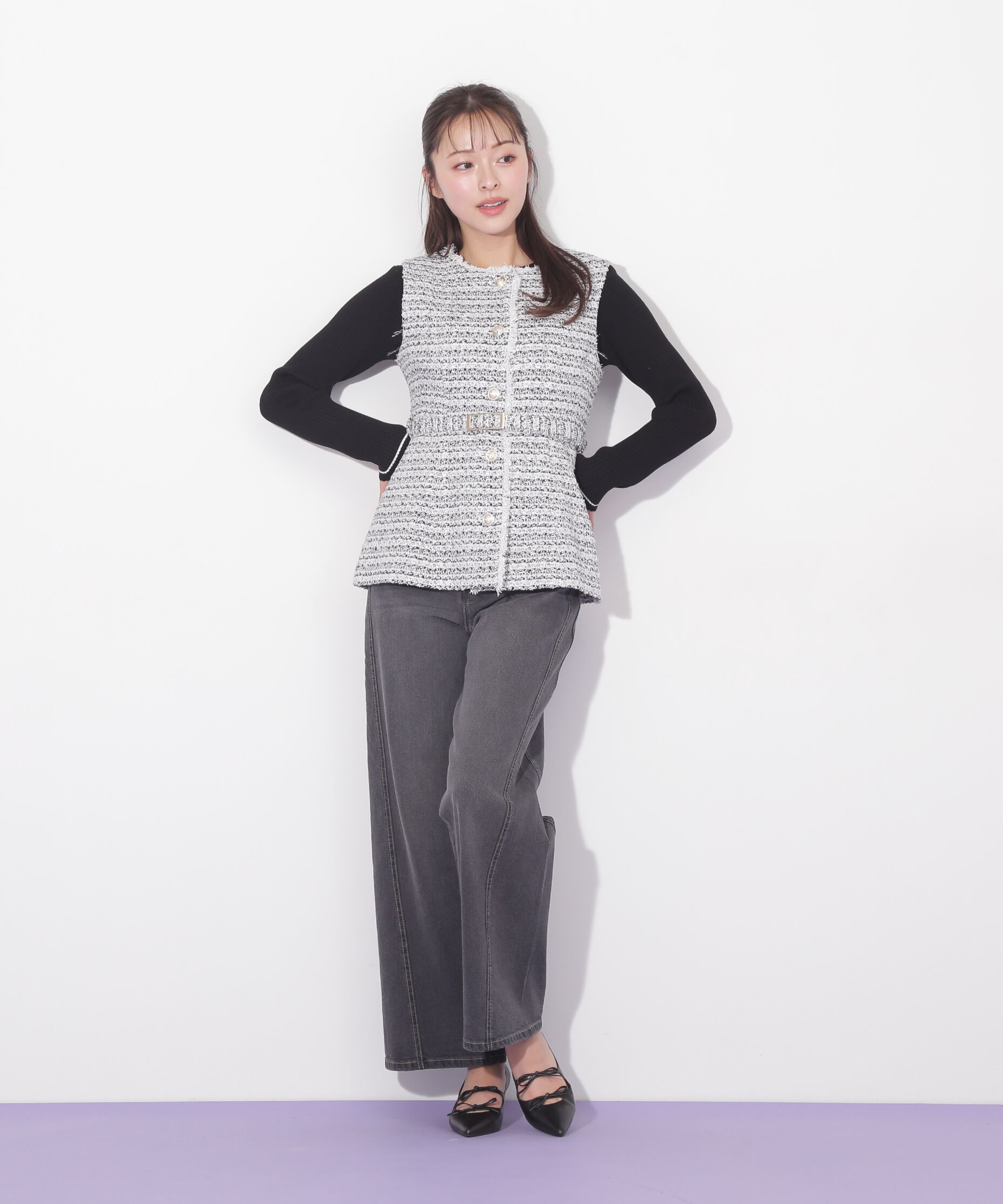  「ベルト付きノーカラージレ」|その他|